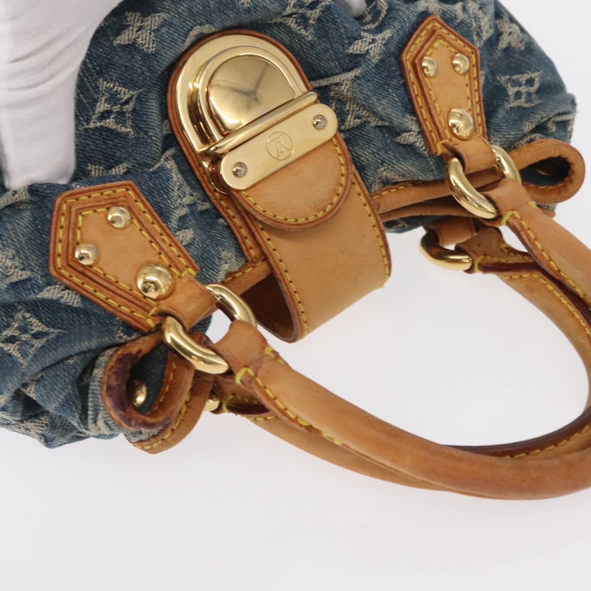 LOUIS VUITTON Monogram Denim Preity Hand Bag Blue M95020 LV Auth 158648V