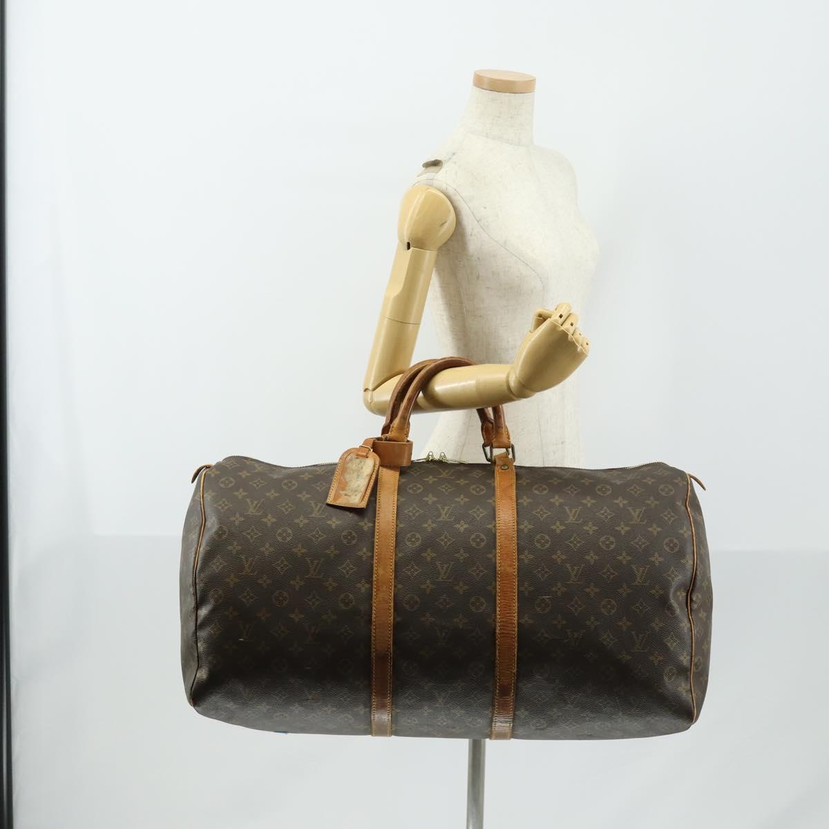 LOUIS VUITTON Monogram Keepall 60 Boston Bag M41422 LV Auth 158652