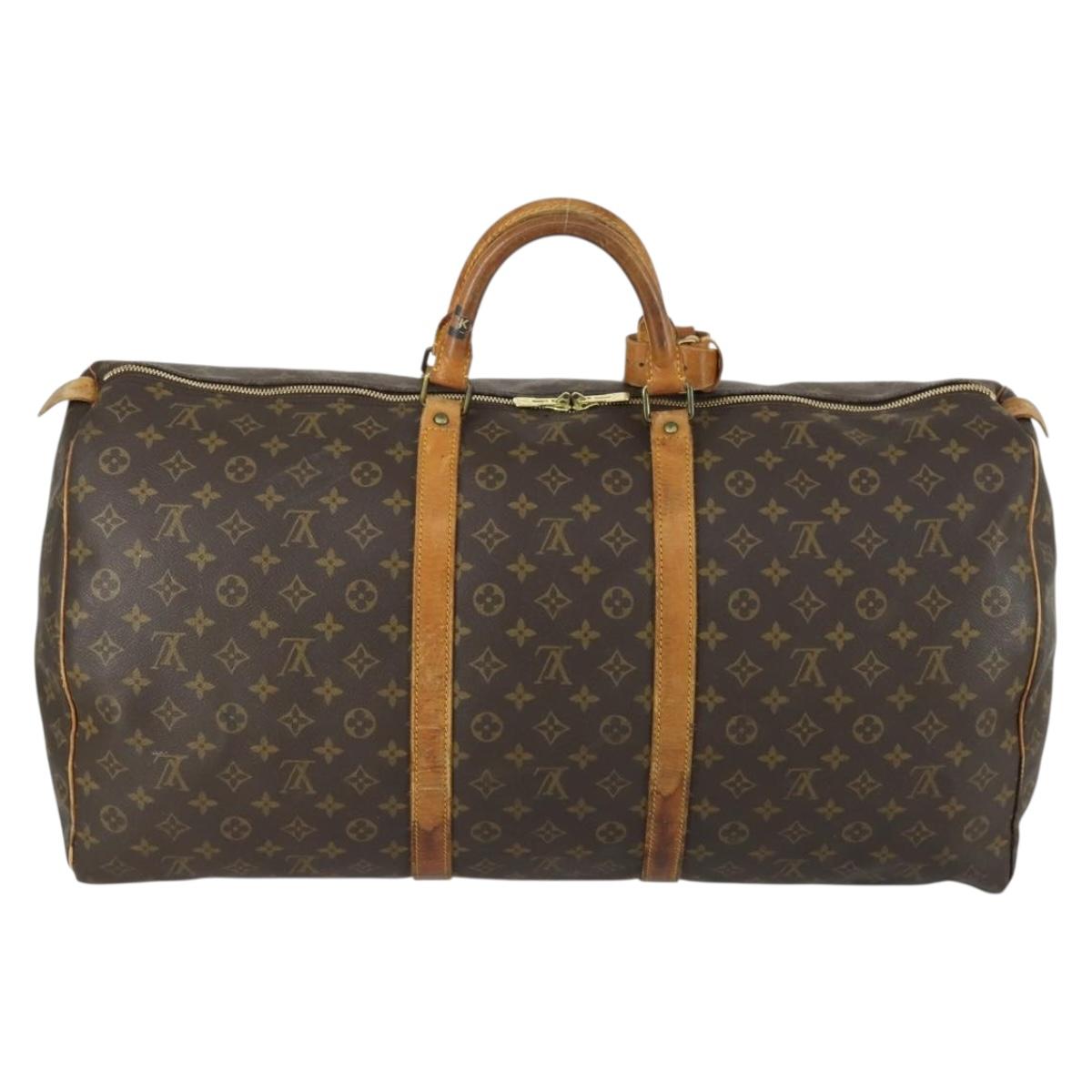 LOUIS VUITTON Monogram Keepall 60 Boston Bag M41422 LV Auth 158652