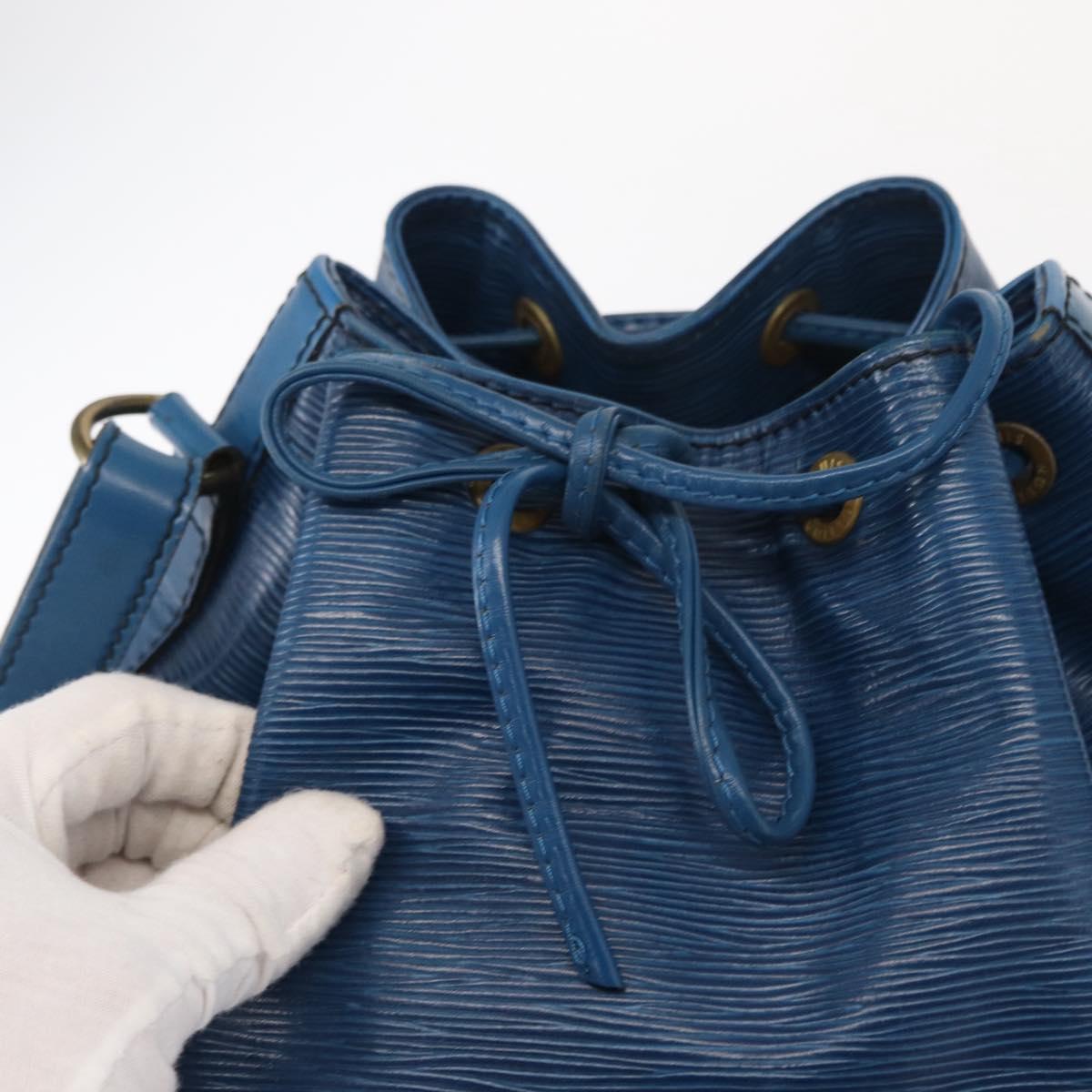 LOUIS VUITTON Epi Petit Noe Shoulder Bag Blue M44105 LV Auth 158656