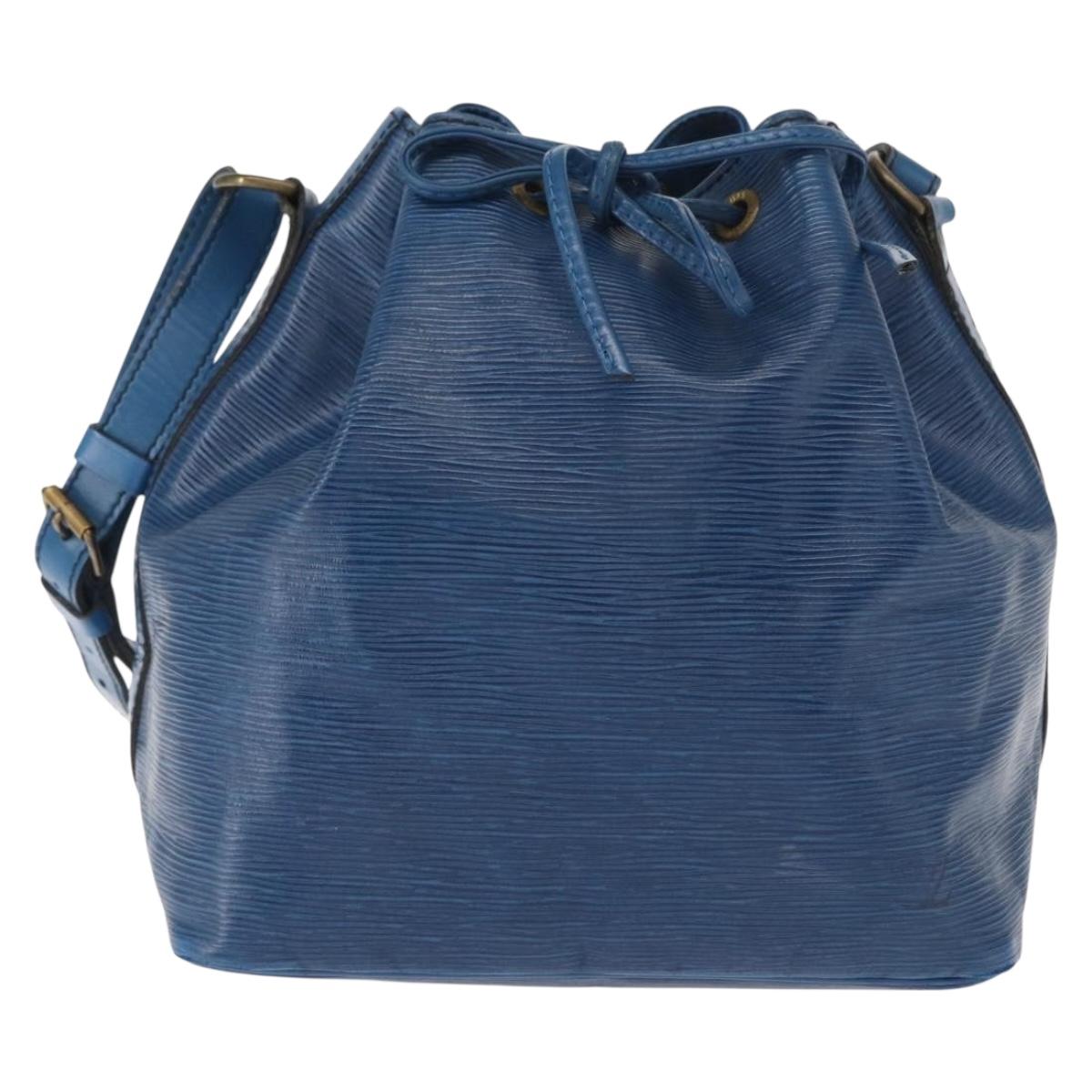 LOUIS VUITTON Epi Petit Noe Shoulder Bag Blue M44105 LV Auth 158656