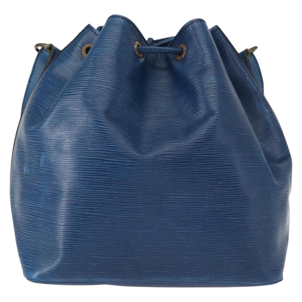 LOUIS VUITTON Epi Petit Noe Shoulder Bag Blue M44105 LV Auth 158656
