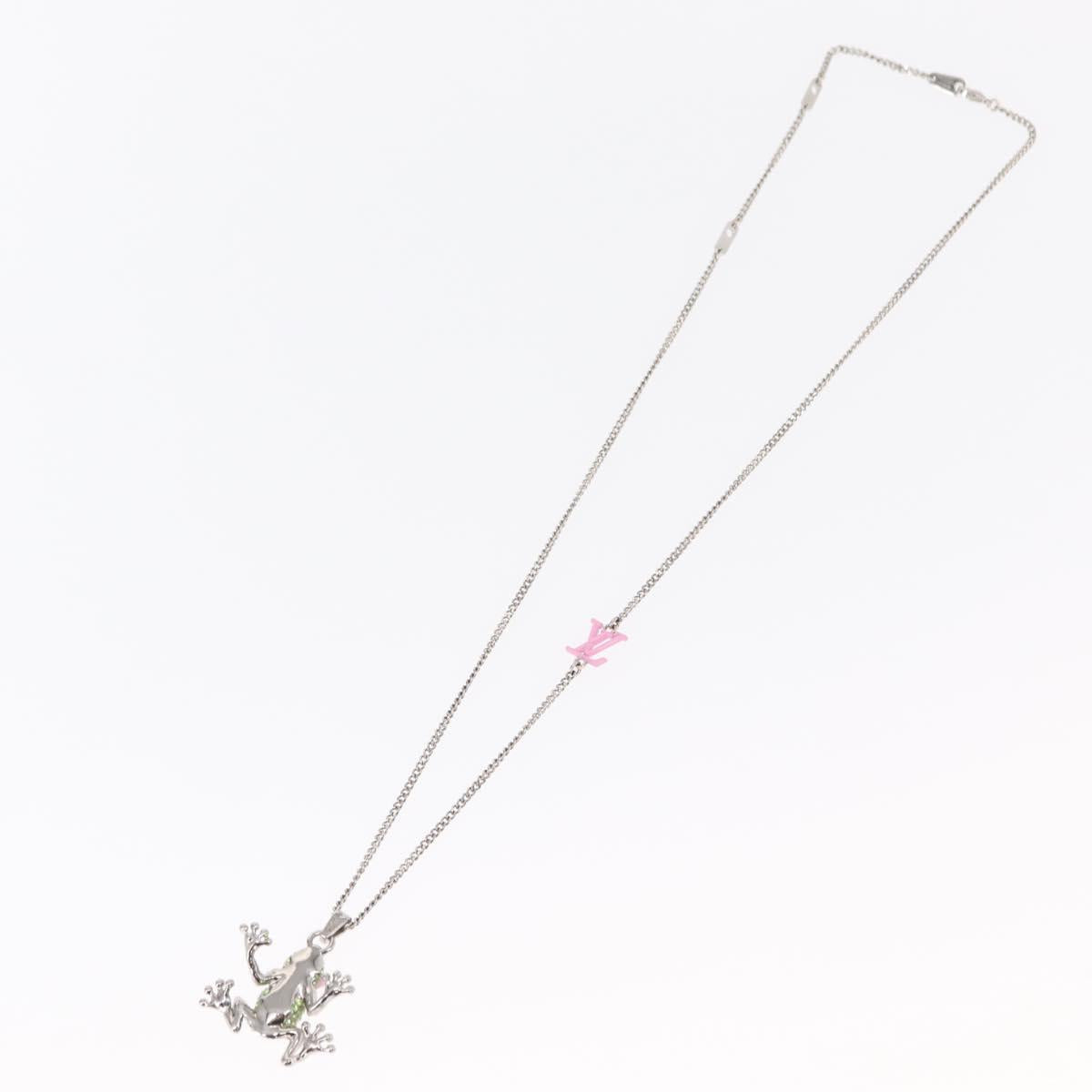 LOUIS VUITTON Collier LV Crazy Animals Necklace metal Green MP3390 Auth 158659M