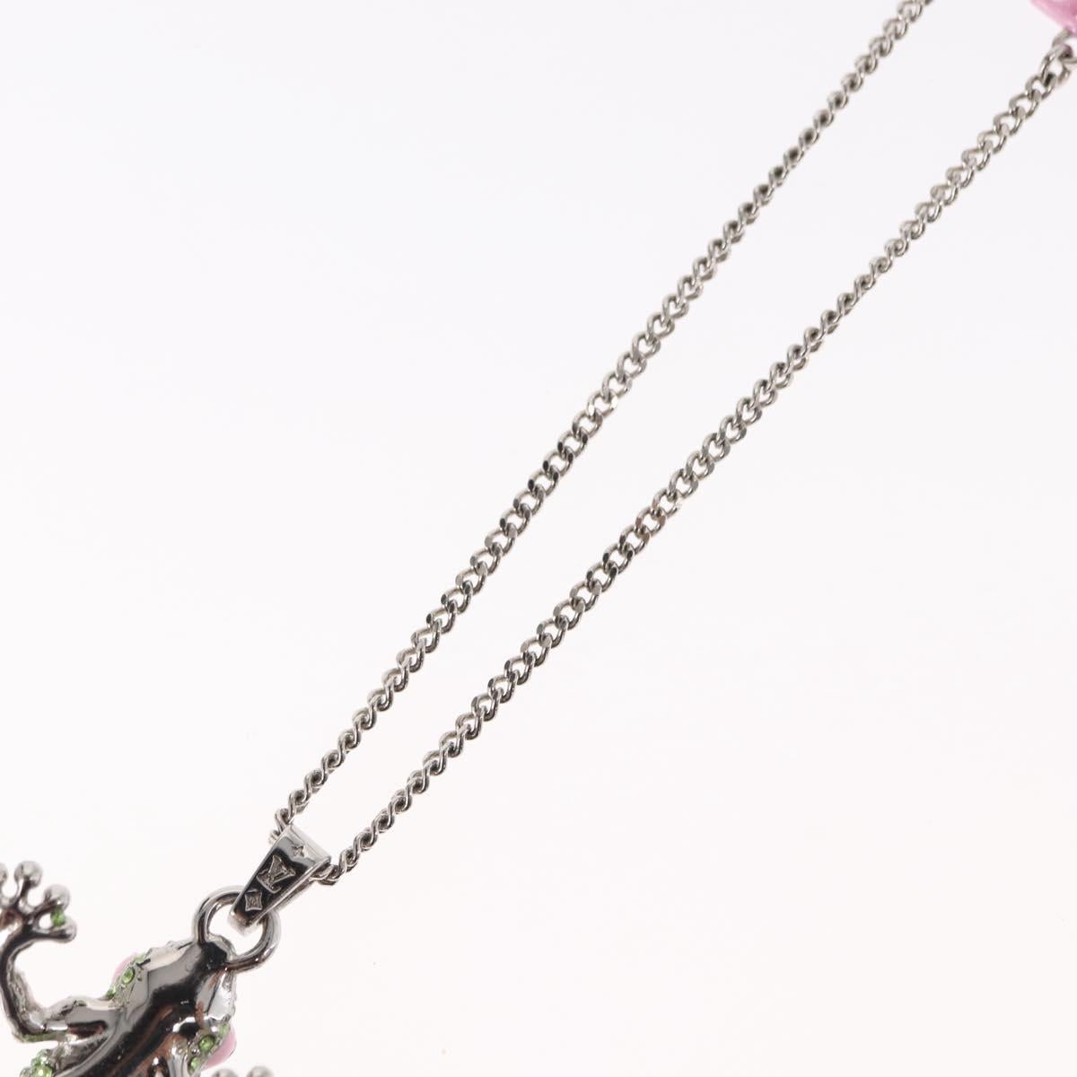 LOUIS VUITTON Collier LV Crazy Animals Necklace metal Green MP3390 Auth 158659M