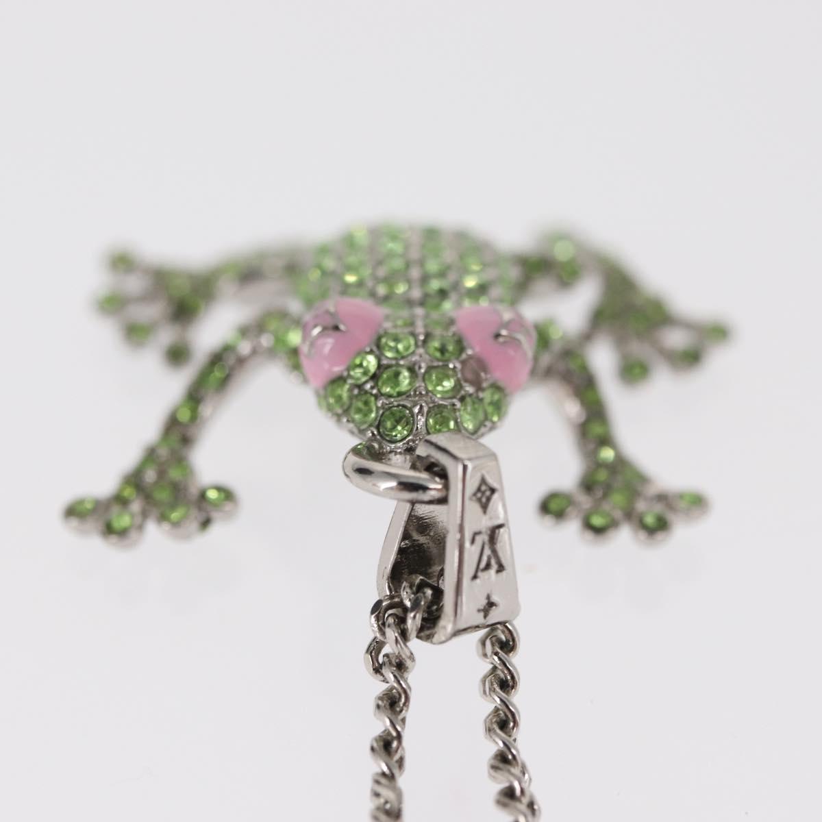 LOUIS VUITTON Collier LV Crazy Animals Necklace metal Green MP3390 Auth 158659M