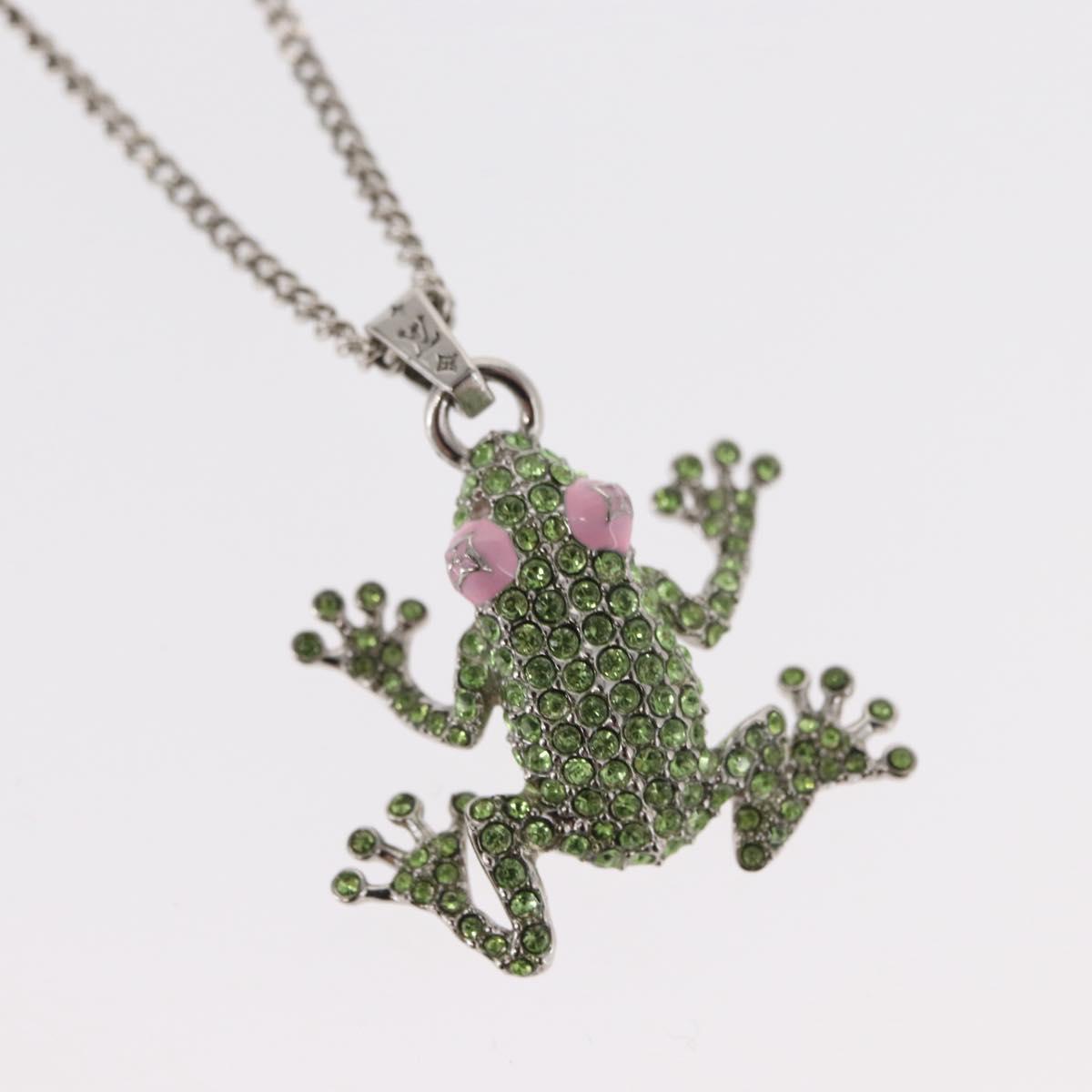 LOUIS VUITTON Collier LV Crazy Animals Necklace metal Green MP3390 Auth 158659M