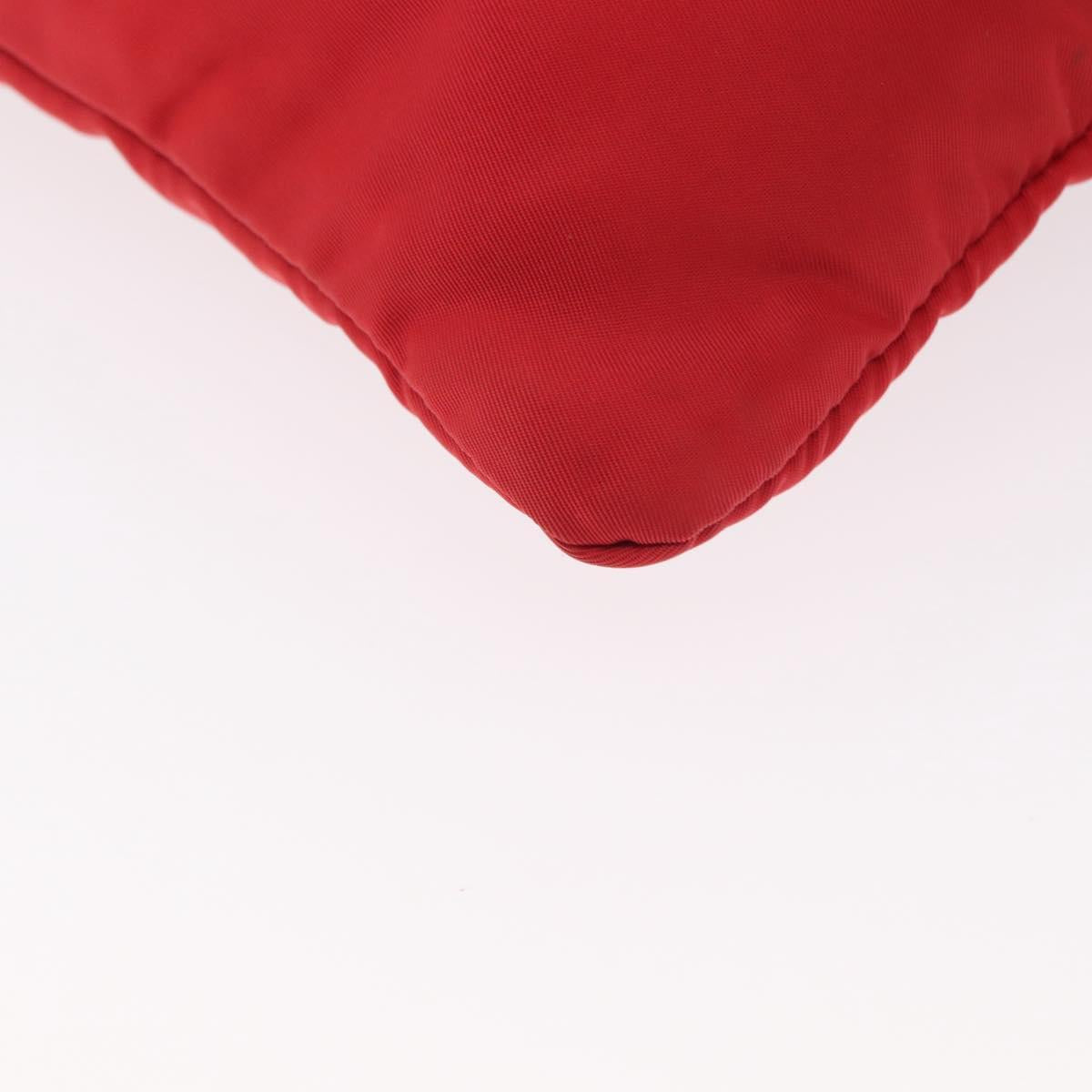 PRADA Shoulder Bag Nylon Red Auth 158704