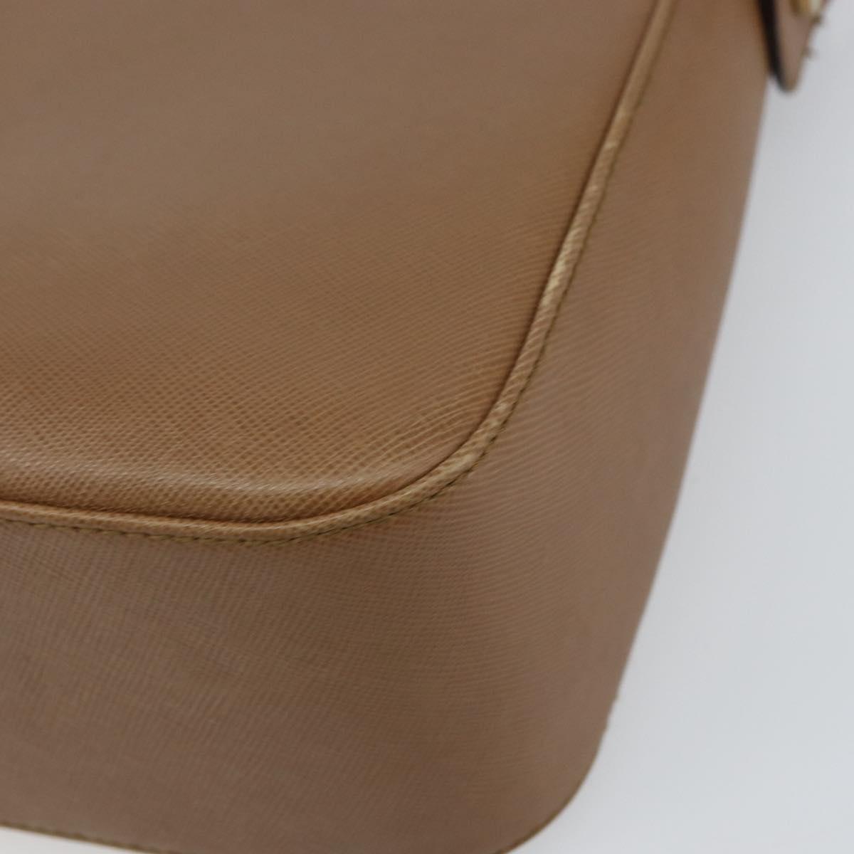 Salvatore Ferragamo Hand Bag Leather Brown Gold Auth 158722
