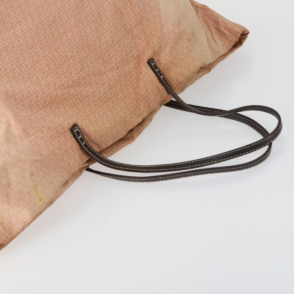 FENDI Zucca Canvas Zucchino Canvas Bag 2 Set Brown Black Orange Auth 158724