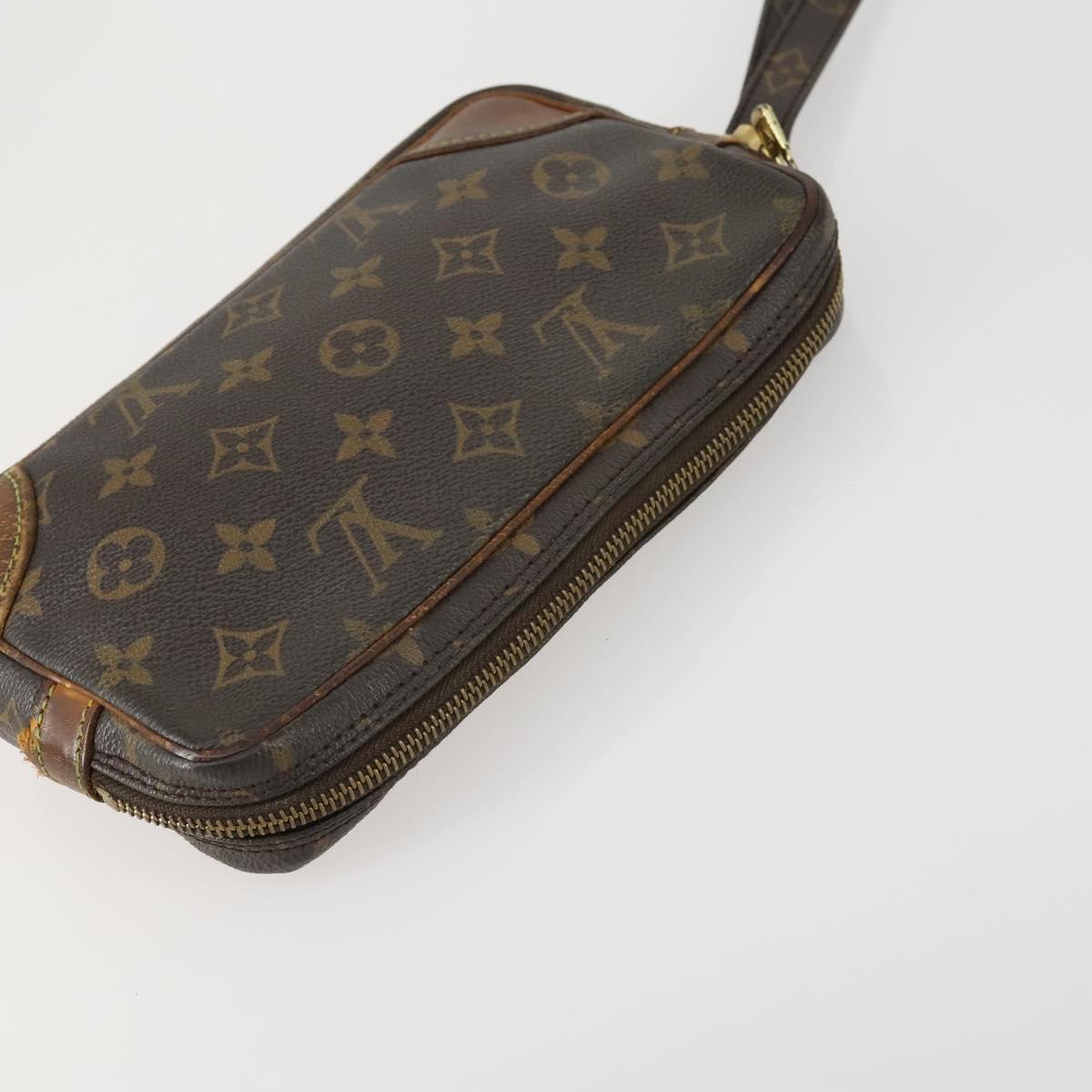 LOUIS VUITTON Monogram Taiga Clutch Bag 2 Set LV Auth 158725