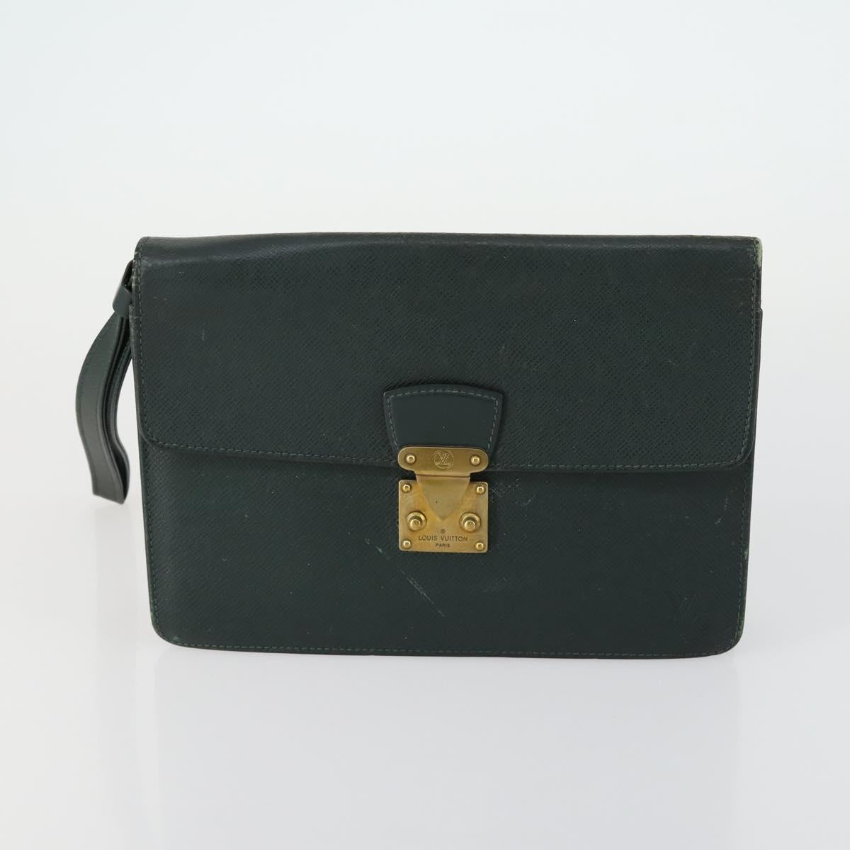 LOUIS VUITTON Monogram Taiga Clutch Bag 2 Set LV Auth 158725