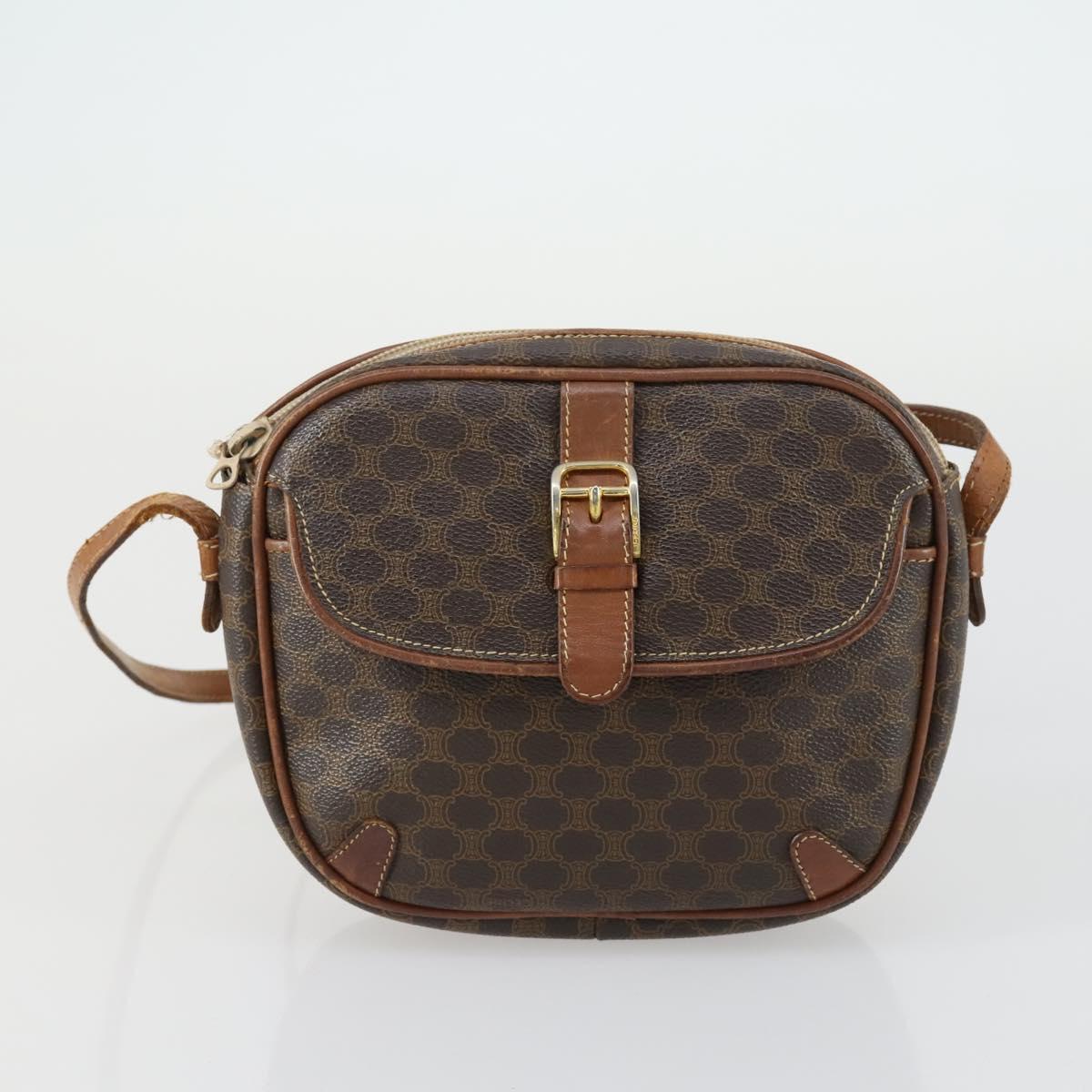 CELINE Gucci Bamboo Macadam Canvas Bag Leather PVC 2 Set Brown Black Auth 158726