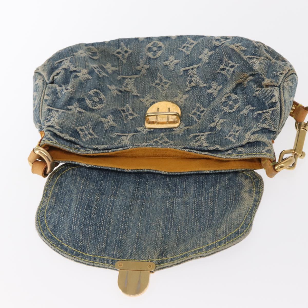 LOUIS VUITTON Monogram Denim Mini Pretty Raye Hand Bag Blue M95333 Auth 158782V