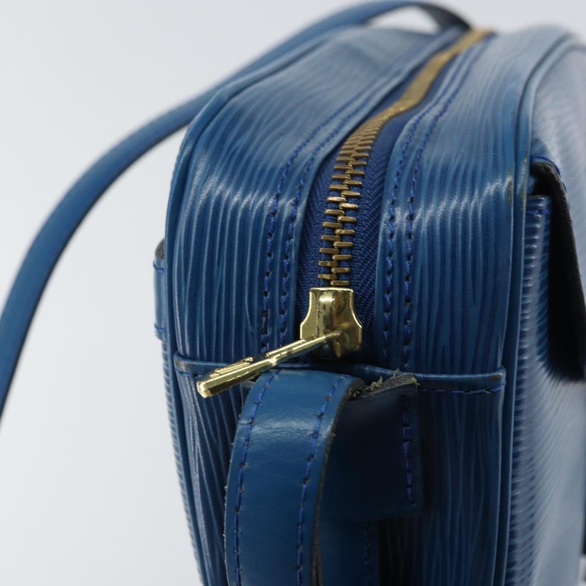 LOUIS VUITTON Epi Jeune Fille MM Shoulder Bag Toledo Blue M52155 LV Auth 158787