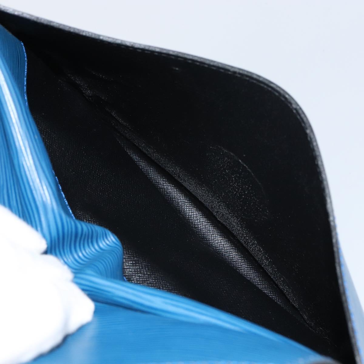LOUIS VUITTON Epi Jeune Fille MM Shoulder Bag Toledo Blue M52155 LV Auth 158787