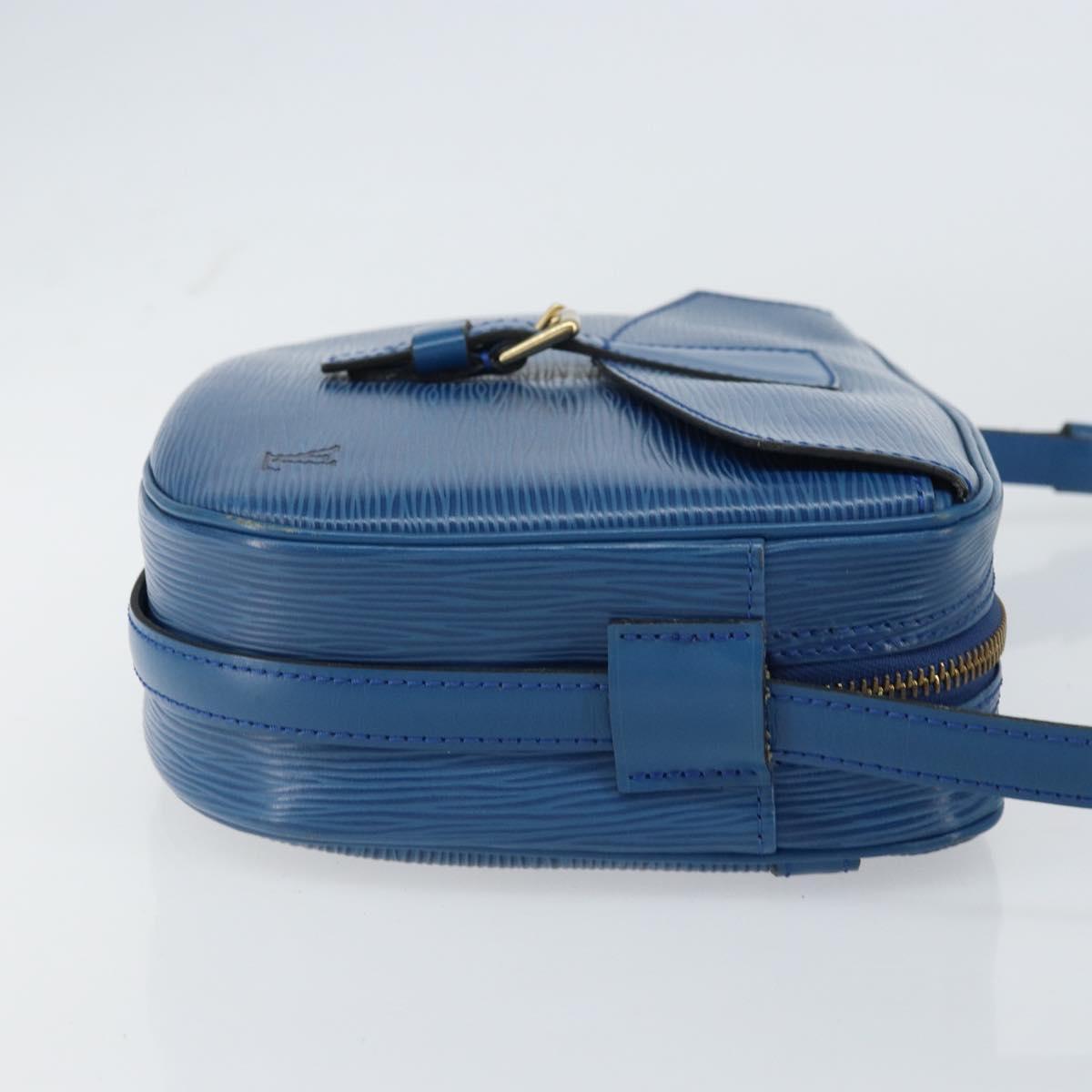 LOUIS VUITTON Epi Jeune Fille MM Shoulder Bag Toledo Blue M52155 LV Auth 158787