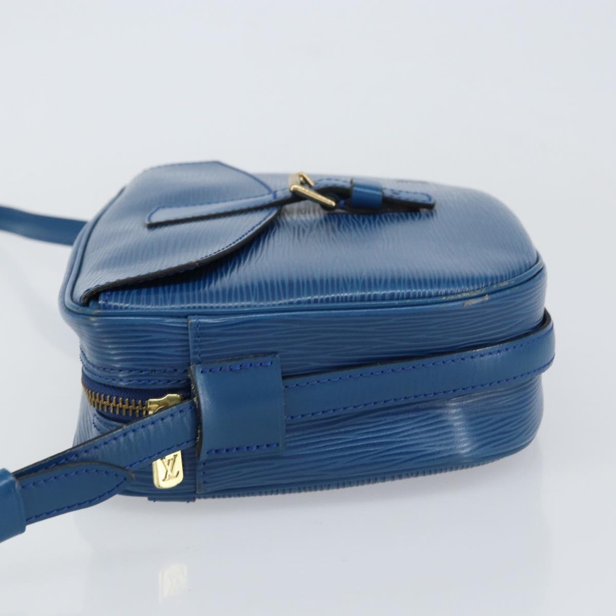 LOUIS VUITTON Epi Jeune Fille MM Shoulder Bag Toledo Blue M52155 LV Auth 158787