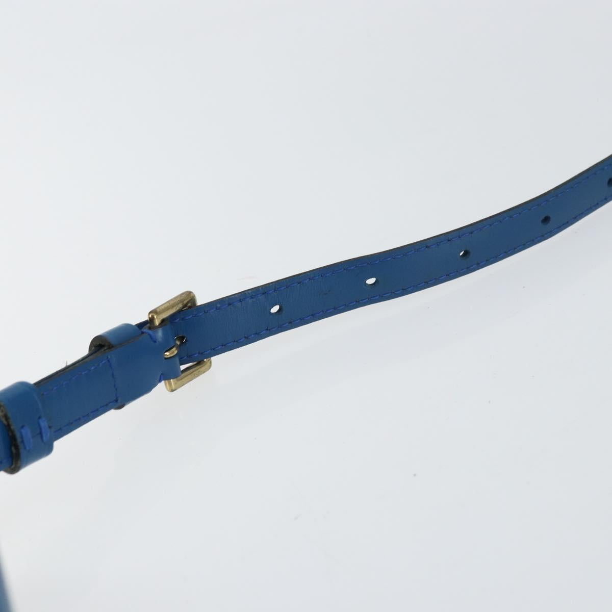 LOUIS VUITTON Epi Jeune Fille MM Shoulder Bag Toledo Blue M52155 LV Auth 158787