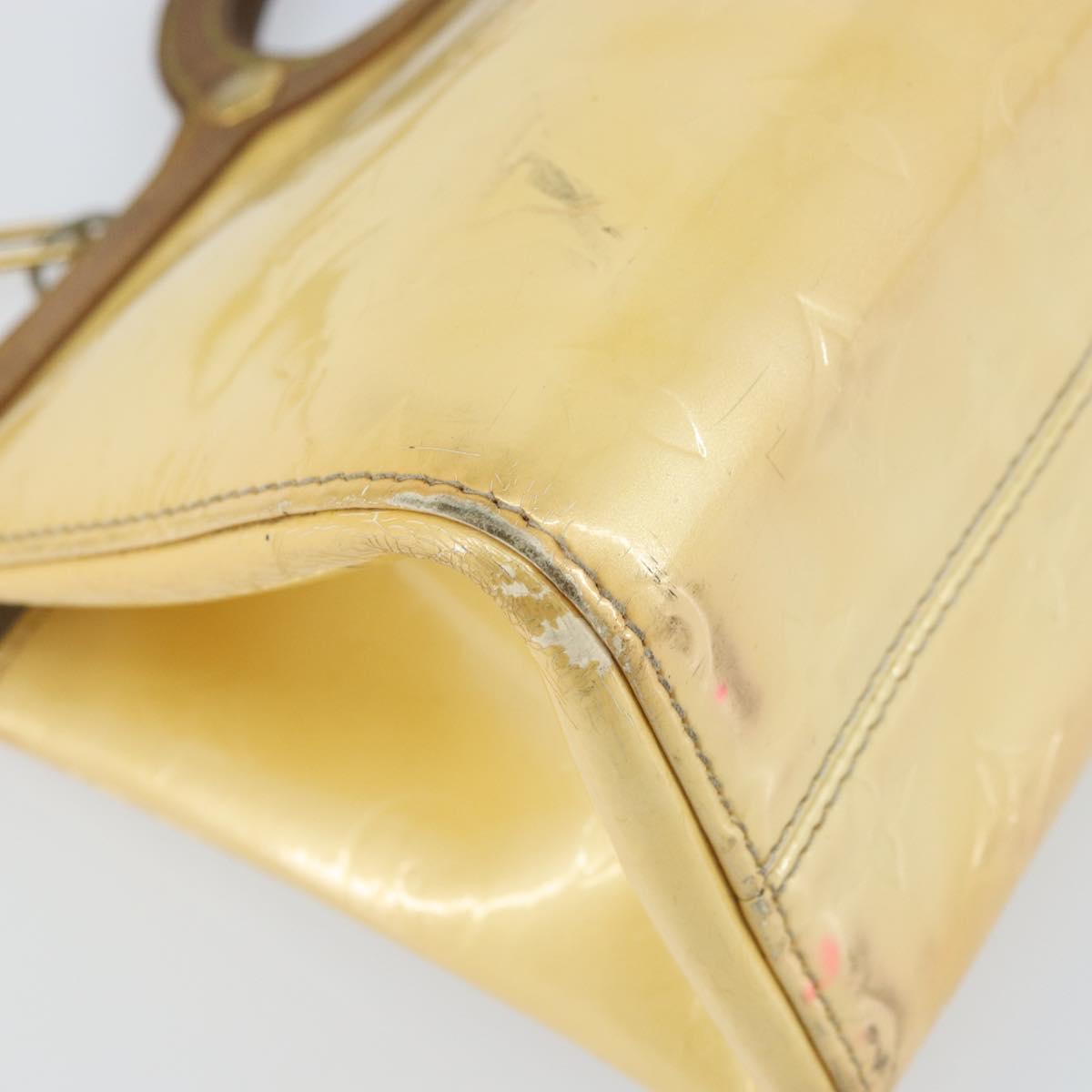 LOUIS VUITTON Monogram Vernis Roxbury Drive Hand Bag Perle M91374 LV Auth 158790