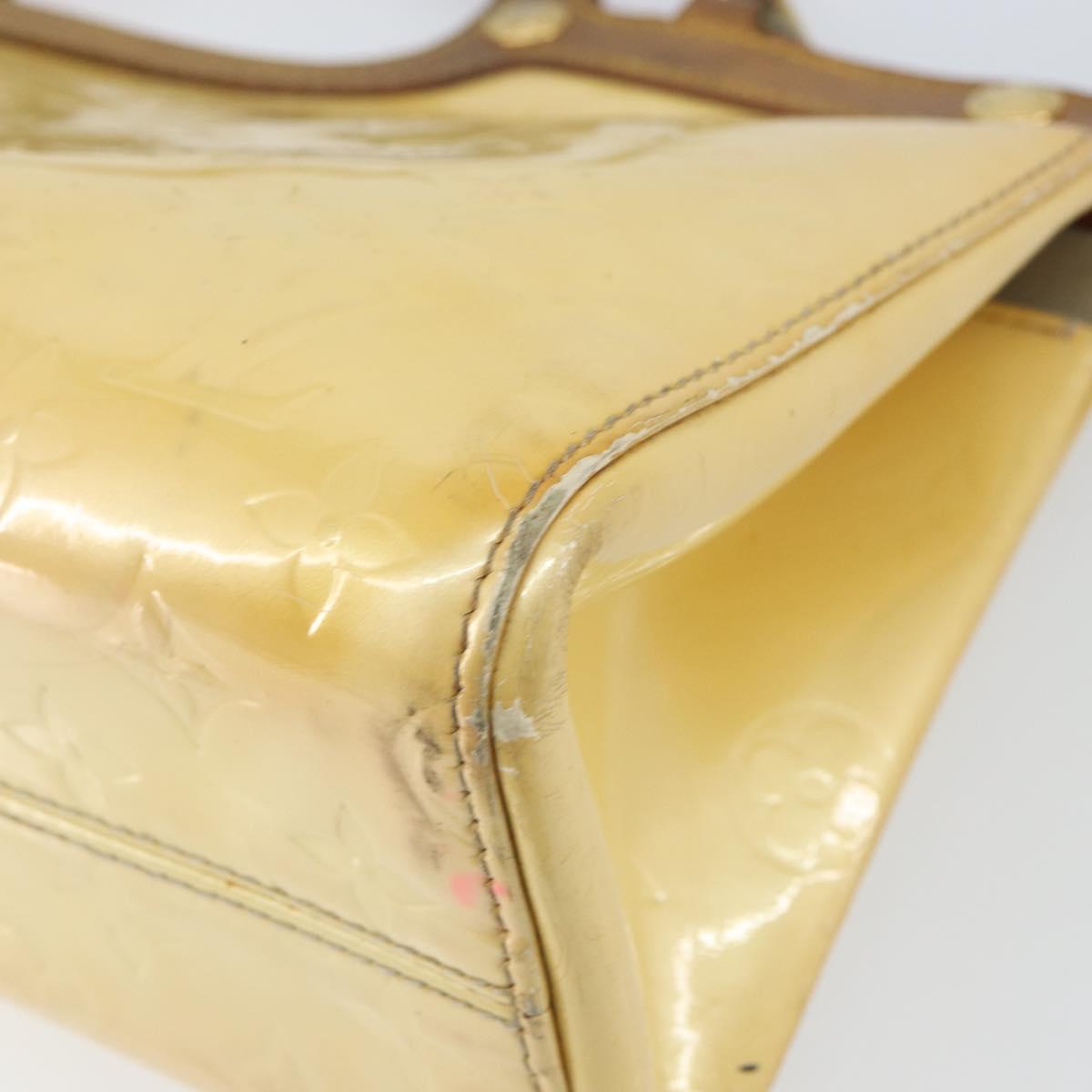 LOUIS VUITTON Monogram Vernis Roxbury Drive Hand Bag Perle M91374 LV Auth 158790