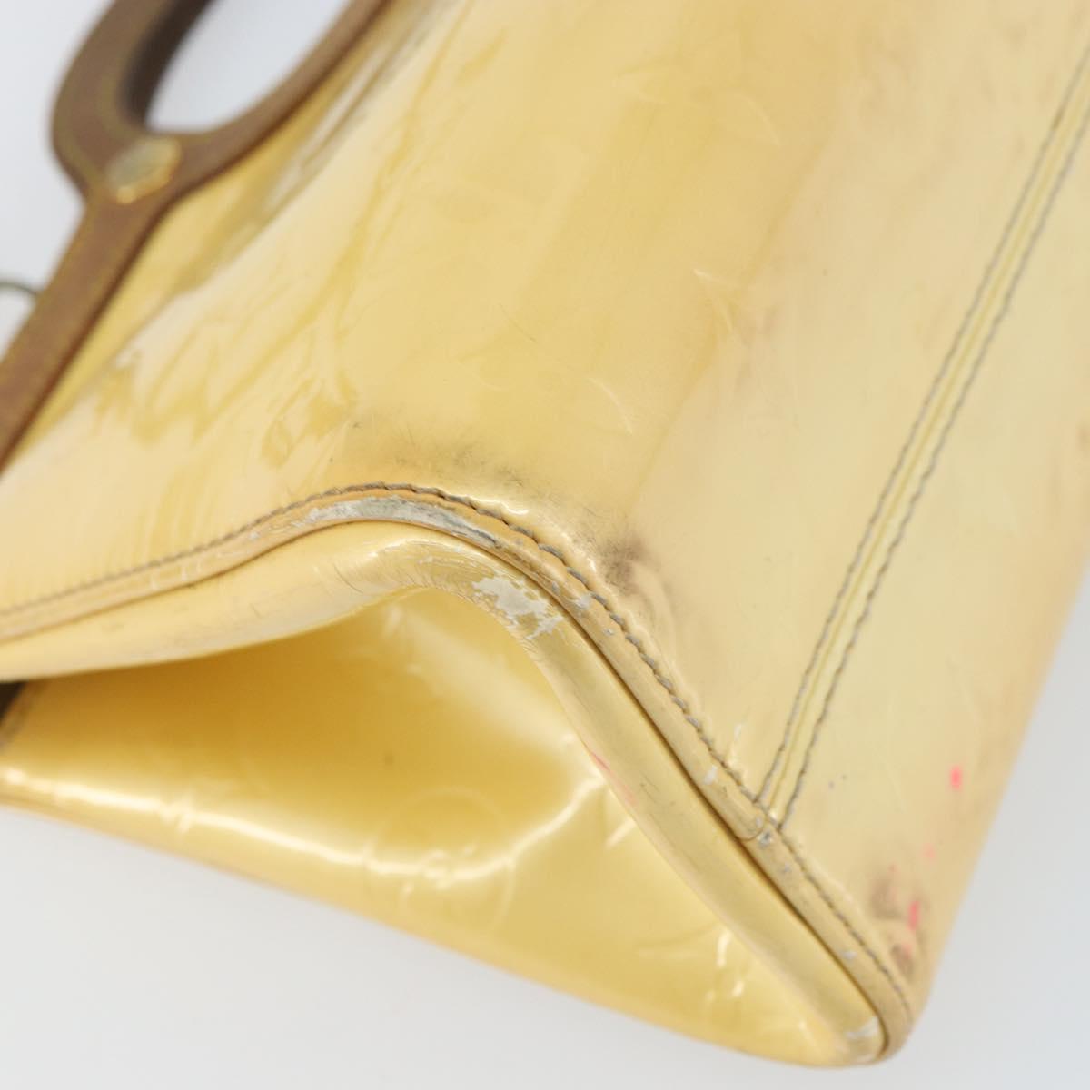 LOUIS VUITTON Monogram Vernis Roxbury Drive Hand Bag Perle M91374 LV Auth 158790
