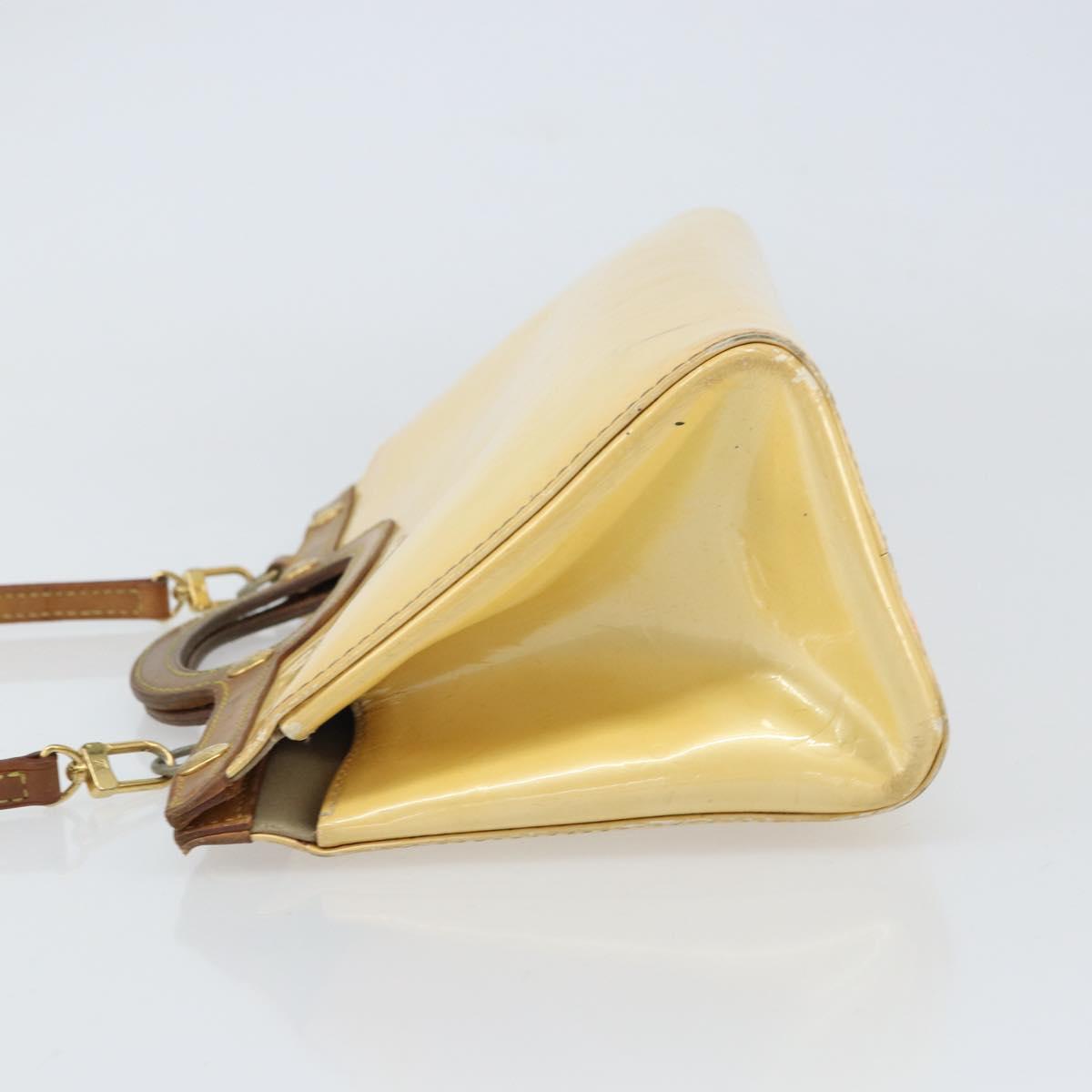 LOUIS VUITTON Monogram Vernis Roxbury Drive Hand Bag Perle M91374 LV Auth 158790