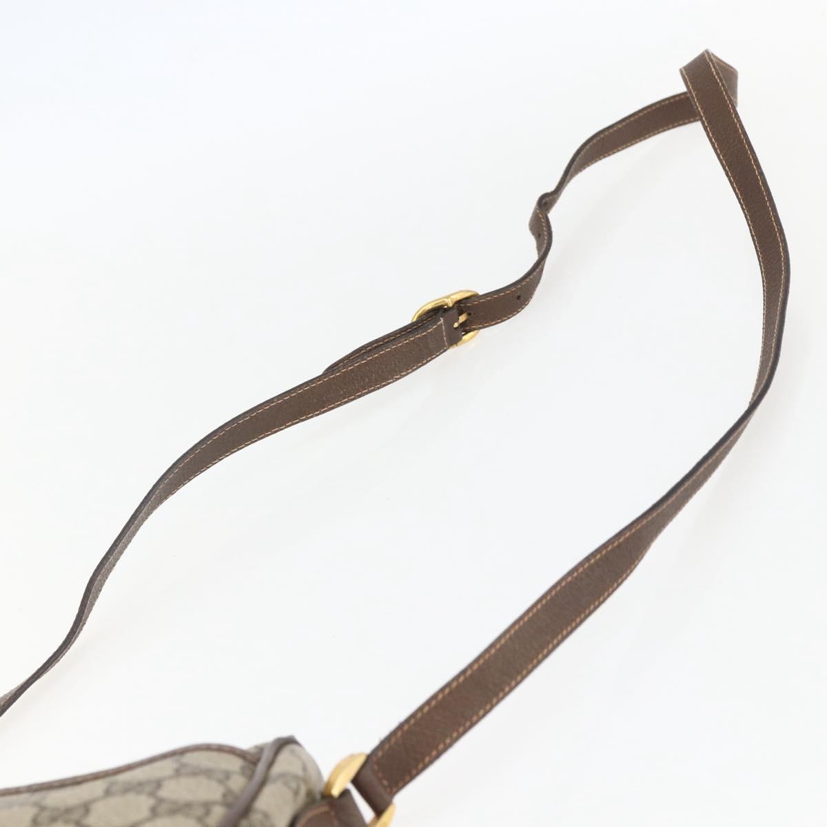 GUCCI GG Supreme Web Sherry Line Bag PVC Beige Gold 89 02 032 Auth 158797