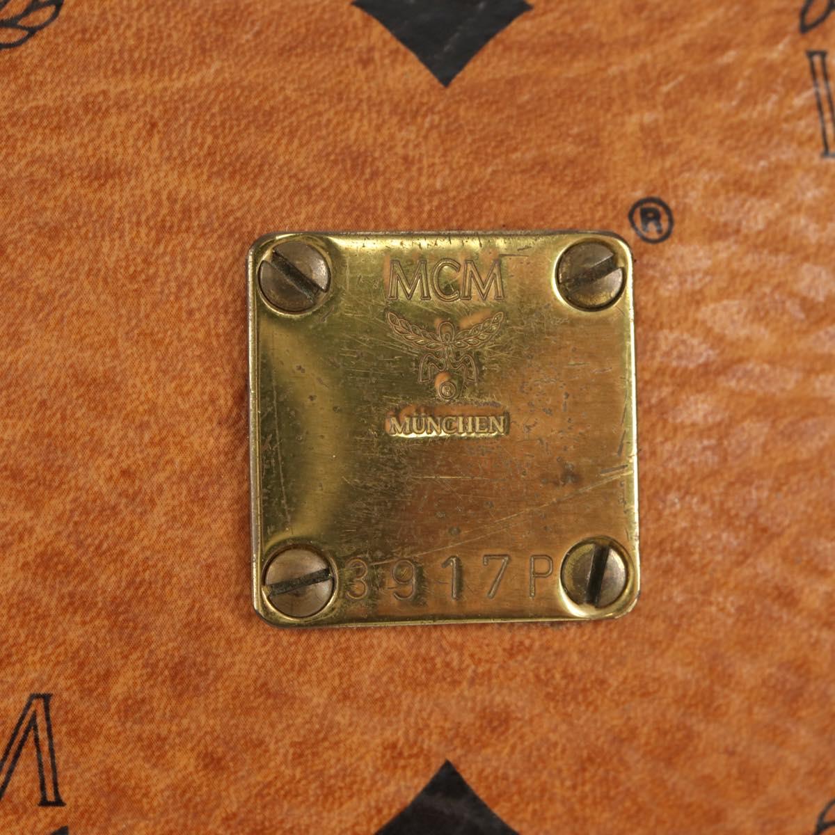 MCM Logogram Vicetos Hand Bag PVC Leather 2way Brown Gold Auth 158823