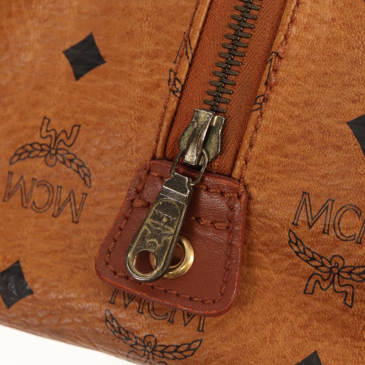 MCM Logogram Vicetos Hand Bag PVC Leather 2way Brown Gold Auth 158823