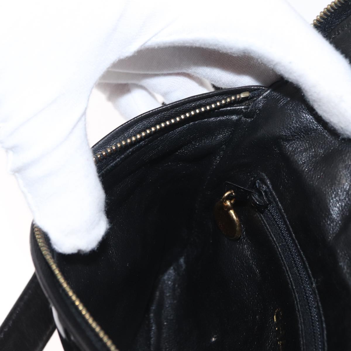 CHANEL Matelasse Waist bag Patent leather Black Gold CC Auth 158866SAV