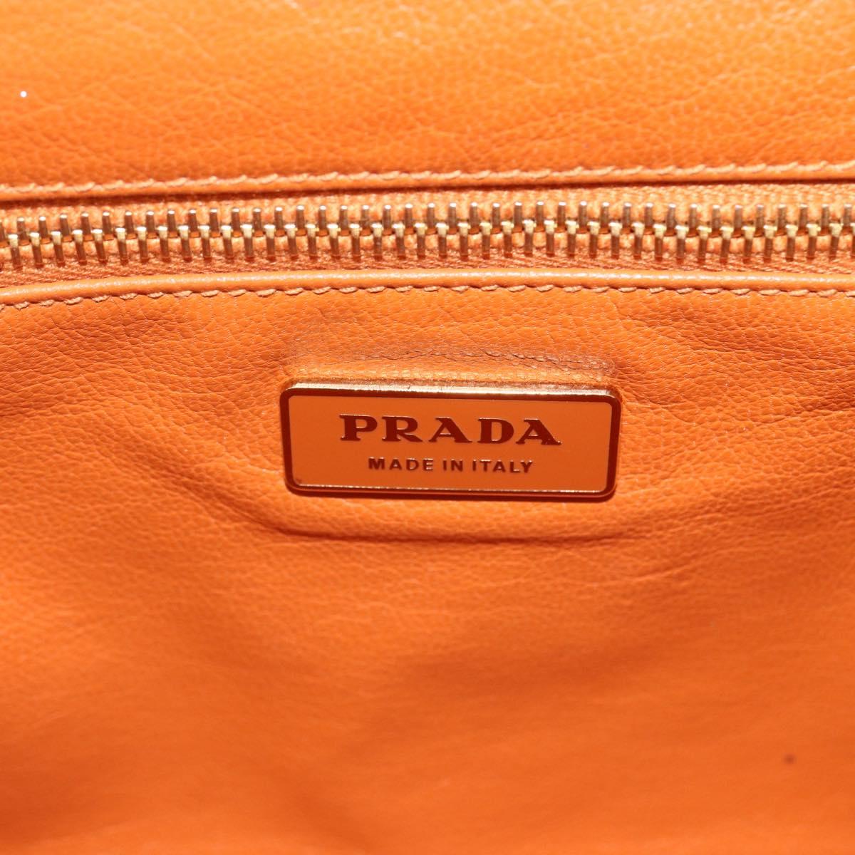 PRADA Chain Shoulder Bag Raffia Beige Gold Auth 158888SAV
