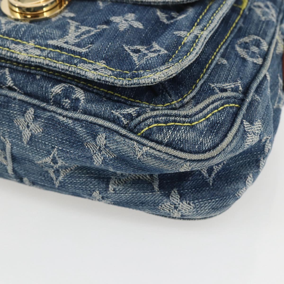 LOUIS VUITTON Monogram Denim Bum Bag Body Bag Blue M95347 LV Auth 158895SV