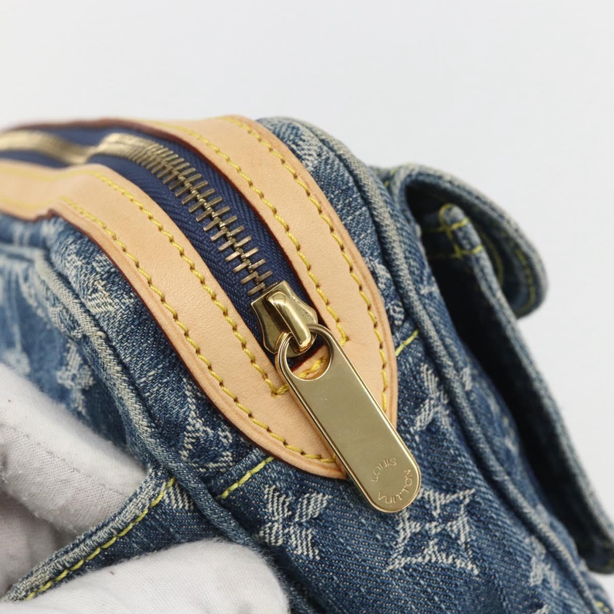 LOUIS VUITTON Monogram Denim Bum Bag Body Bag Blue M95347 LV Auth 158895SV