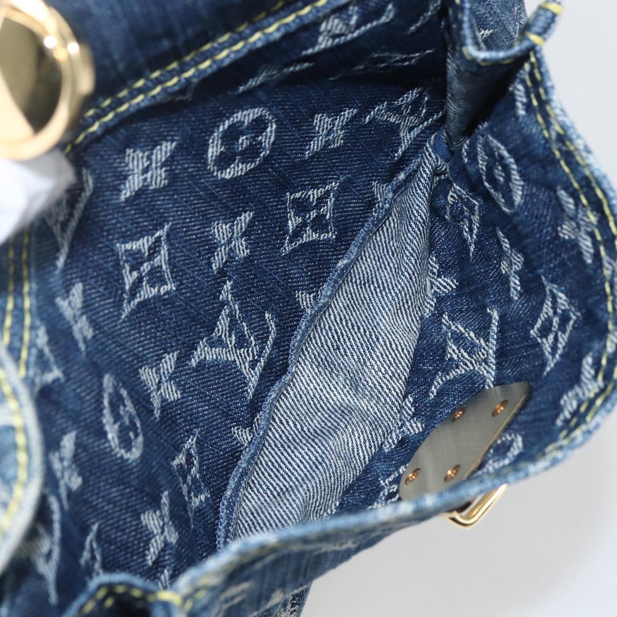 LOUIS VUITTON Monogram Denim Bum Bag Body Bag Blue M95347 LV Auth 158895SV