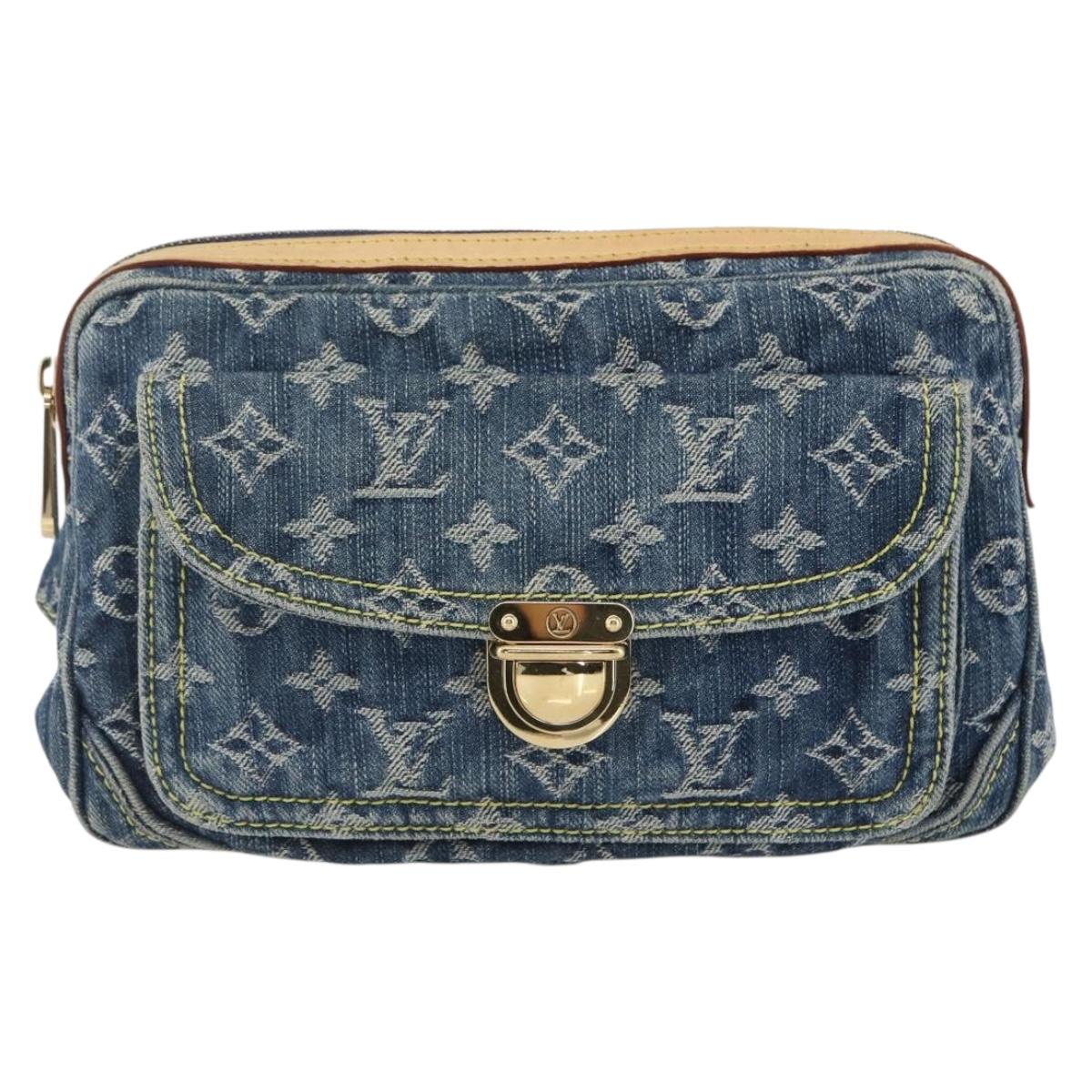 LOUIS VUITTON Monogram Denim Bum Bag Body Bag Blue M95347 LV Auth 158895SV