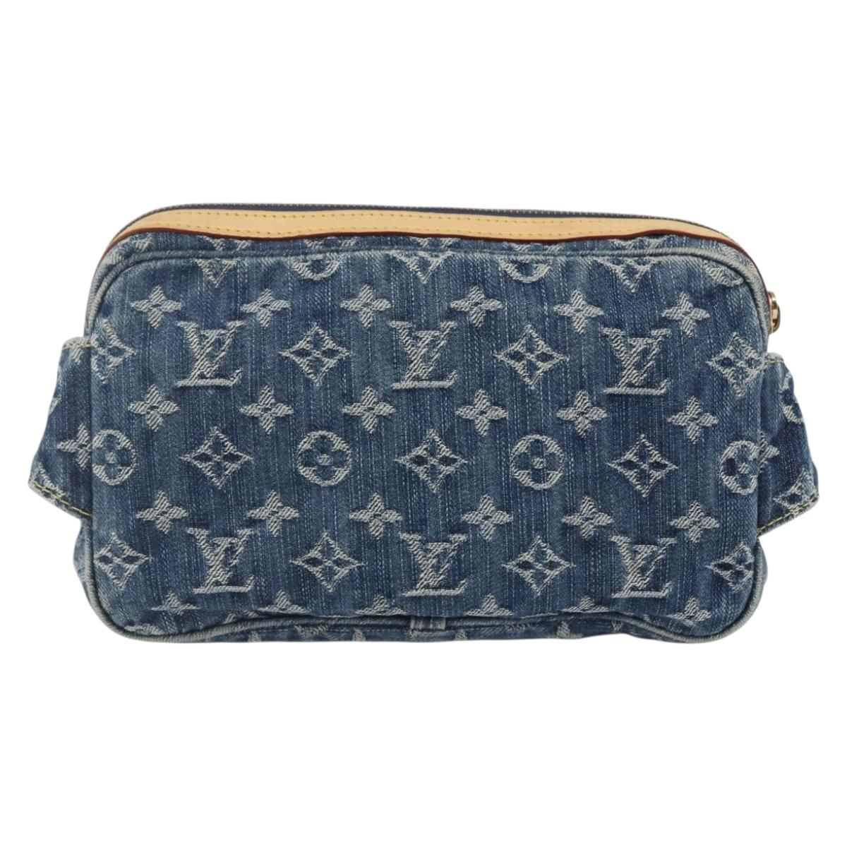 LOUIS VUITTON Monogram Denim Bum Bag Body Bag Blue M95347 LV Auth 158895SV
