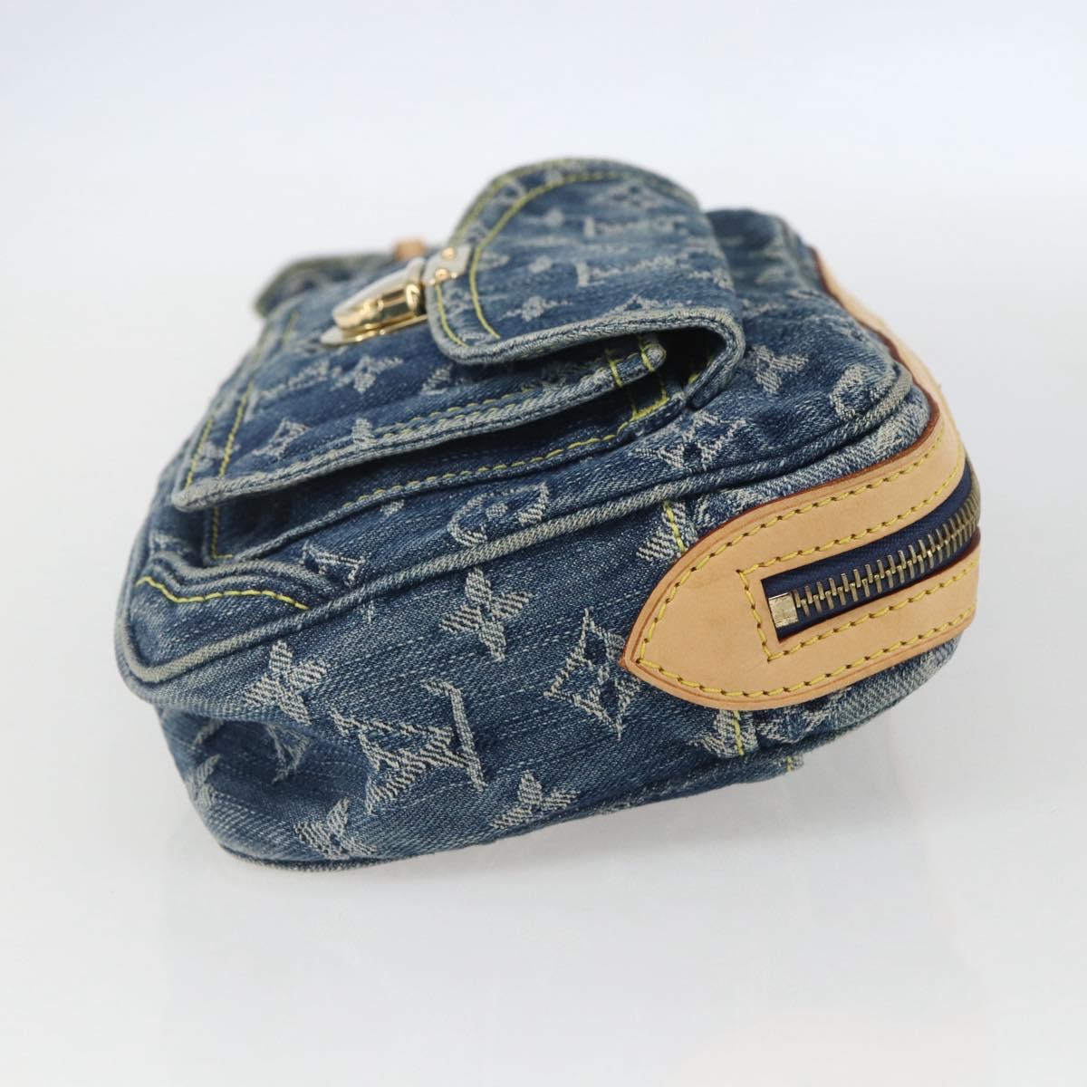 LOUIS VUITTON Monogram Denim Bum Bag Body Bag Blue M95347 LV Auth 158895SV