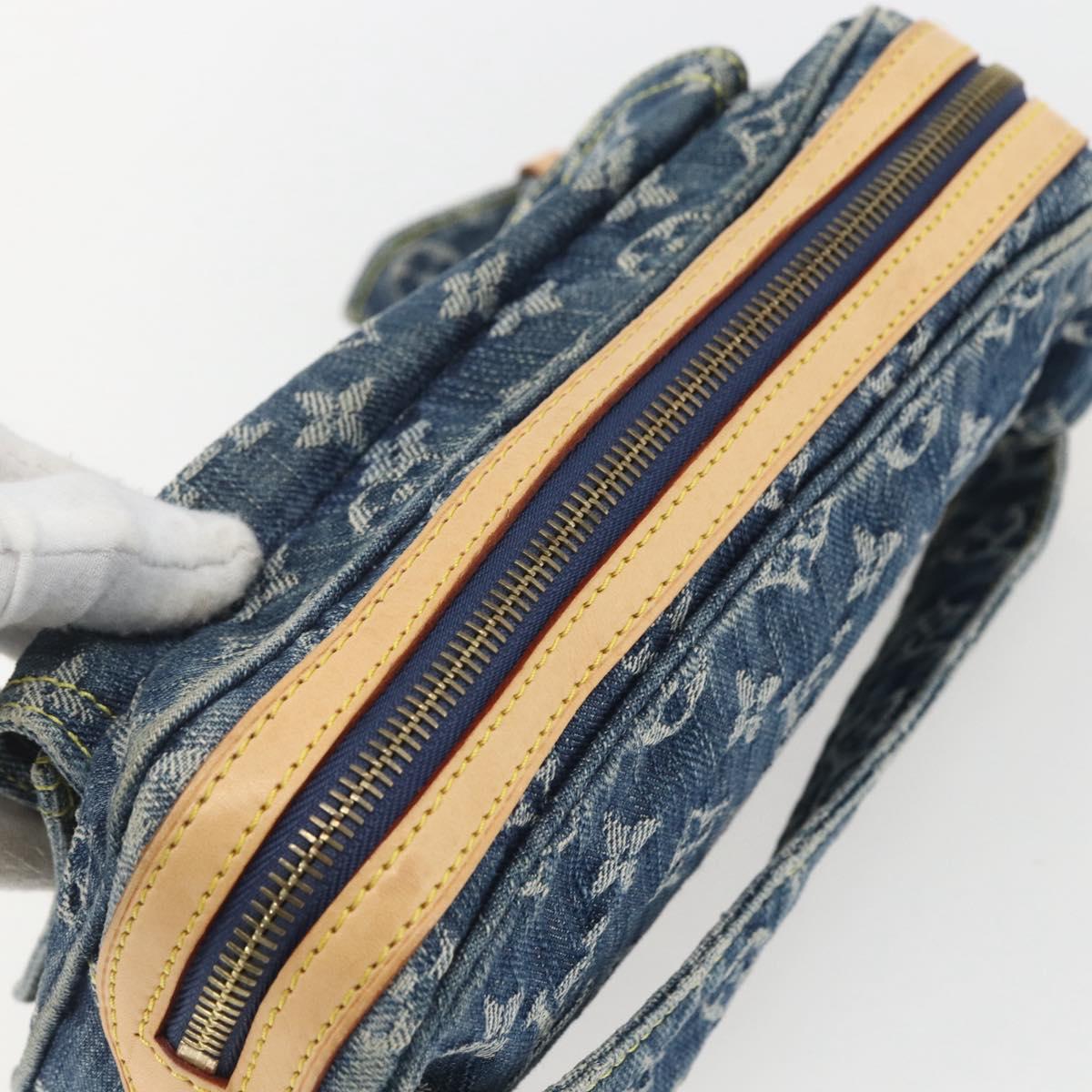 LOUIS VUITTON Monogram Denim Bum Bag Body Bag Blue M95347 LV Auth 158895SV