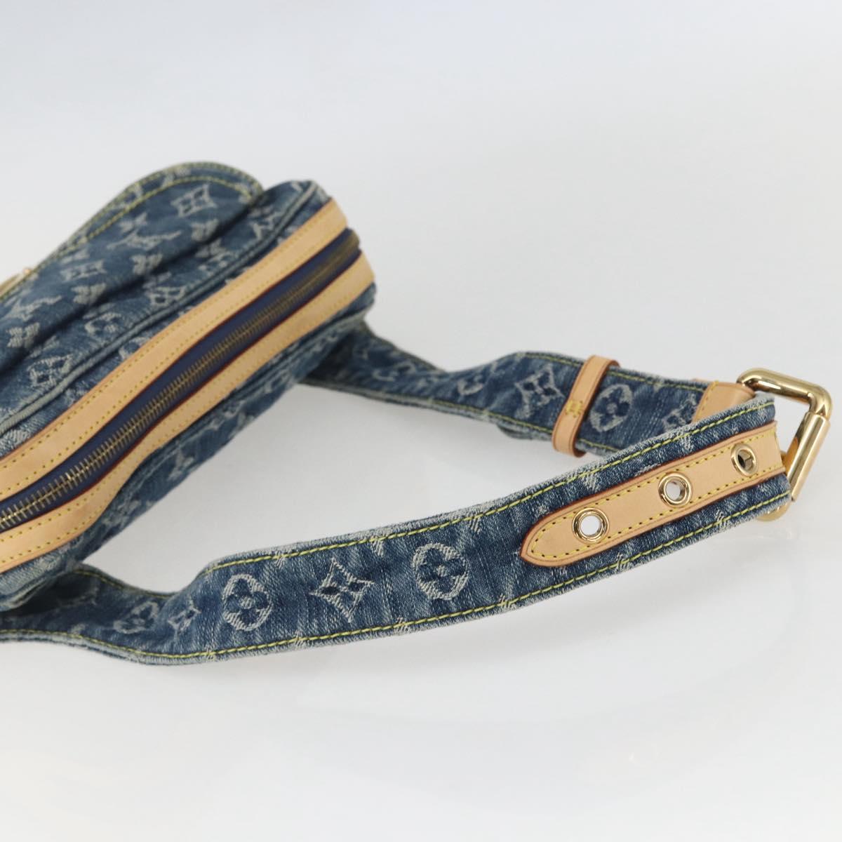 LOUIS VUITTON Monogram Denim Bum Bag Body Bag Blue M95347 LV Auth 158895SV