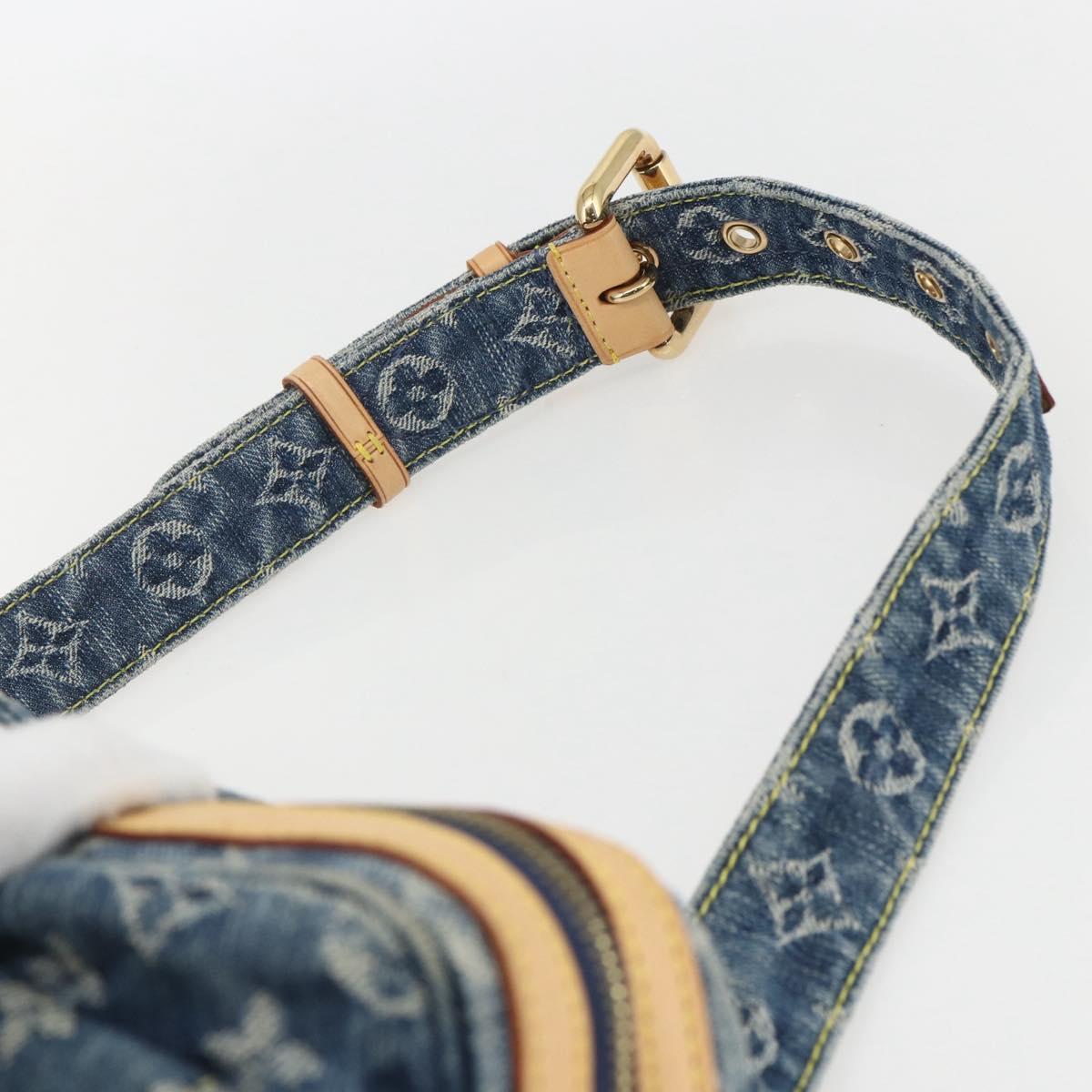 LOUIS VUITTON Monogram Denim Bum Bag Body Bag Blue M95347 LV Auth 158895SV
