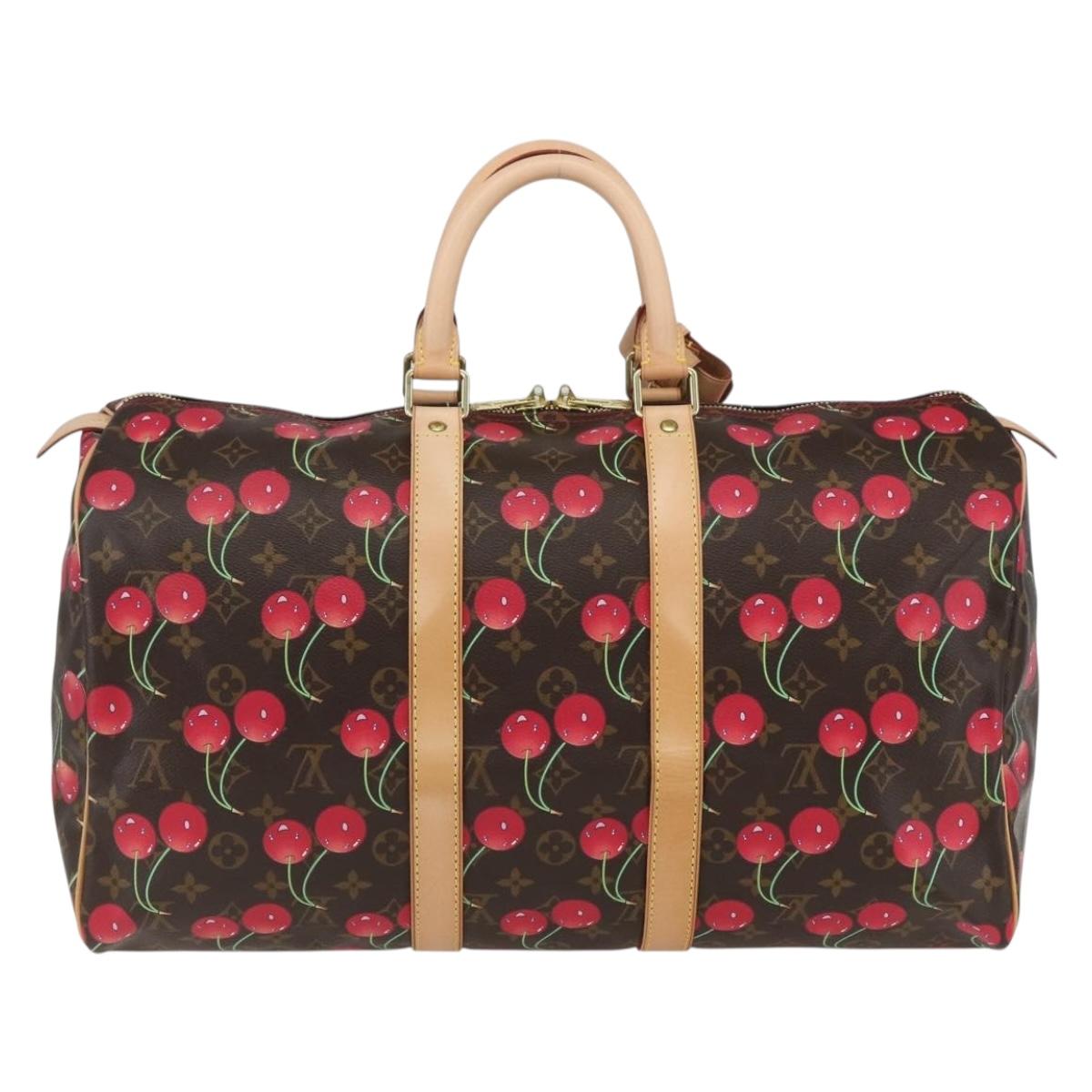 LOUIS VUITTON Monogram Cherry Keepall 45 Boston Bag M95011 LV Auth 158900SV