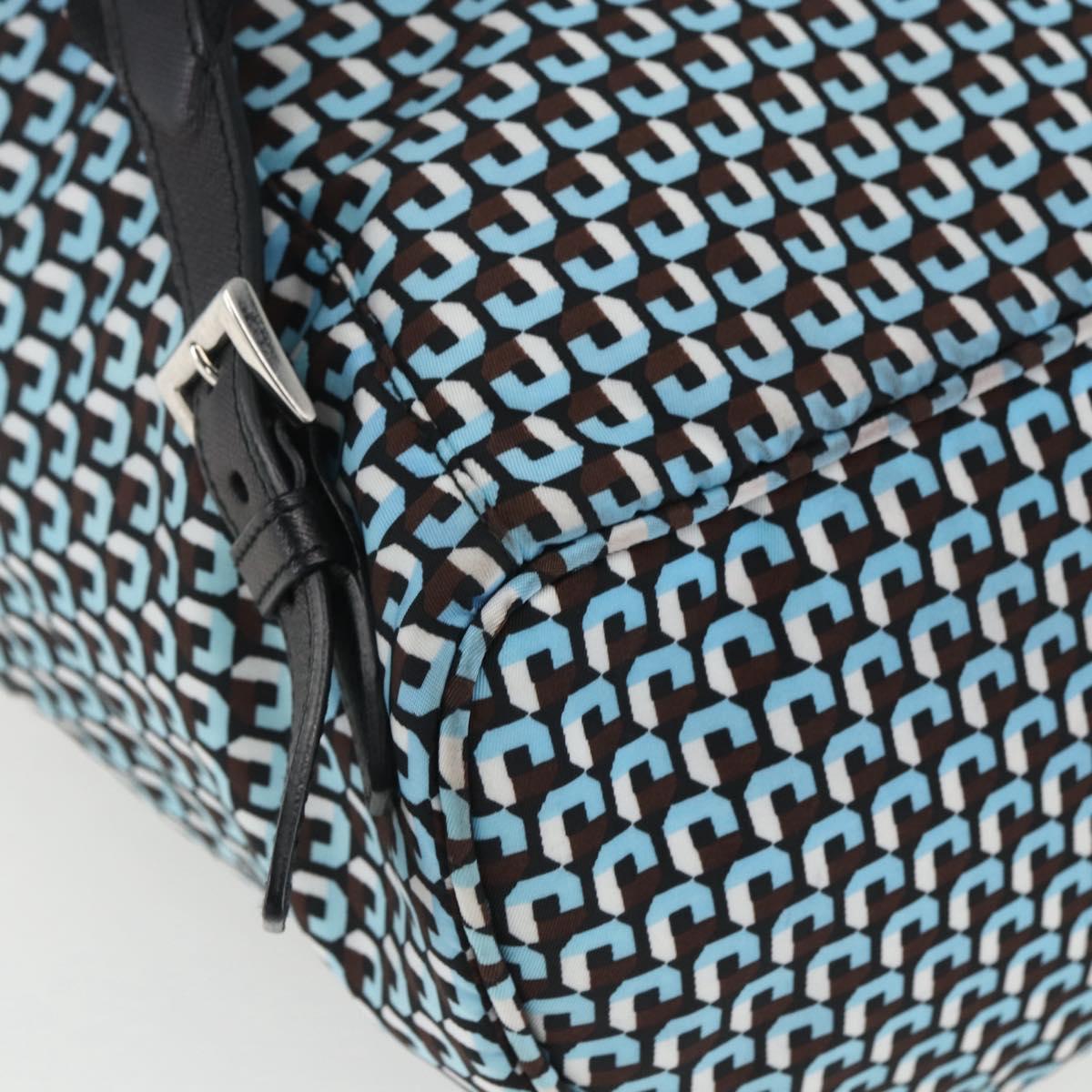 PRADA Backpack Nylon Light Blue Silver Auth 158915SAM