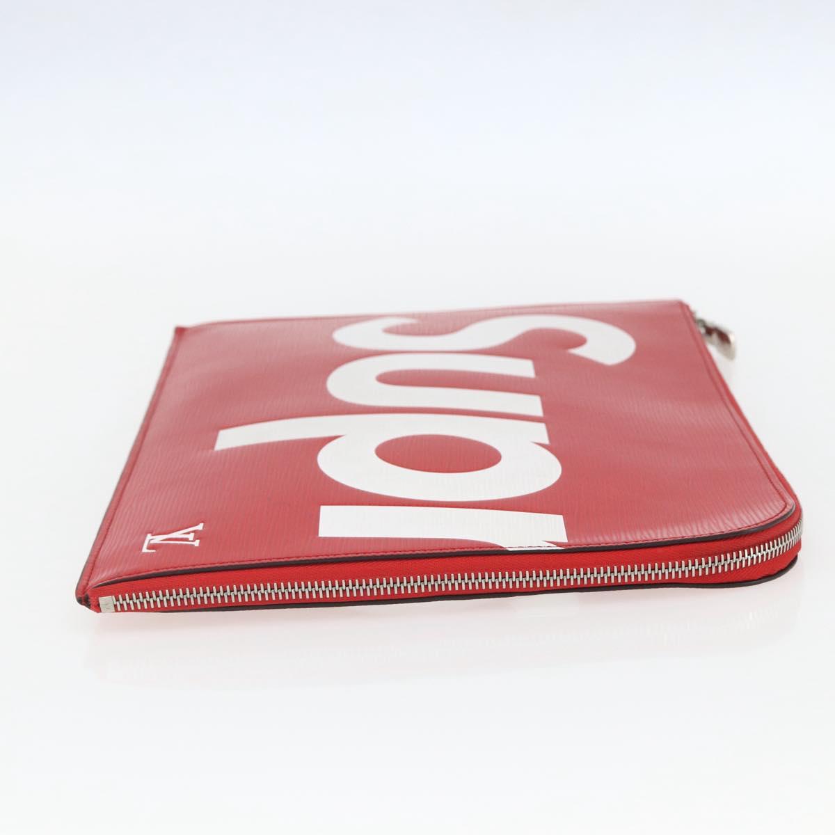 LOUIS VUITTON Epi Supreme Pochette Jules GM Bag Red White M67722 LV Auth 158916SM