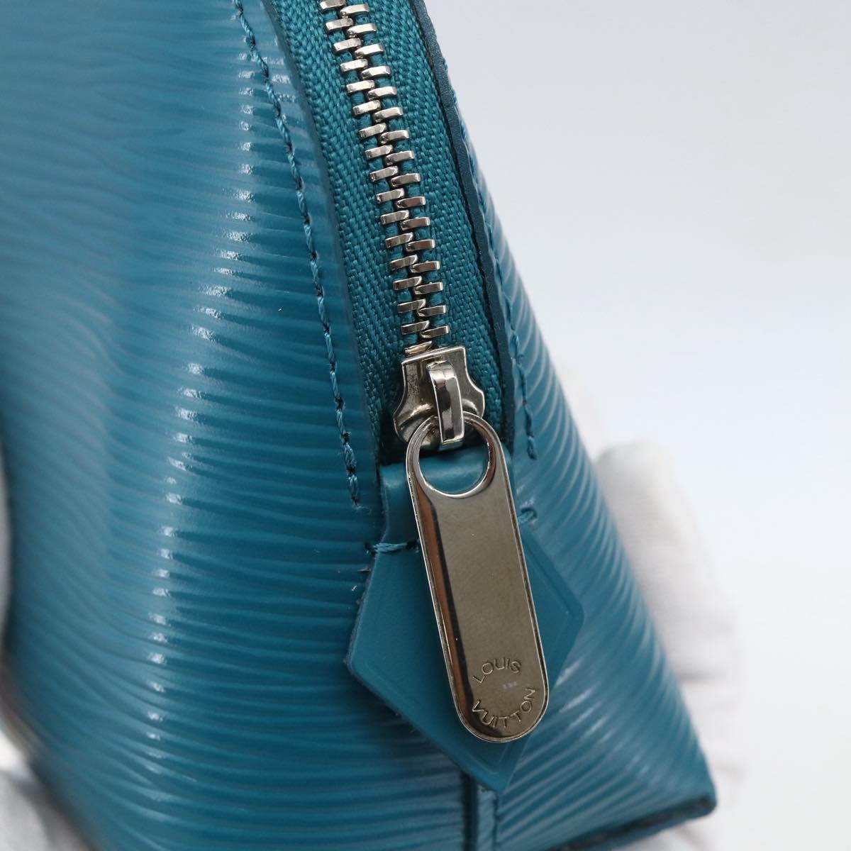 LOUIS VUITTON Epi Pochette Cosmetic Cosmetic Pouch Cyan LV Auth 158918V