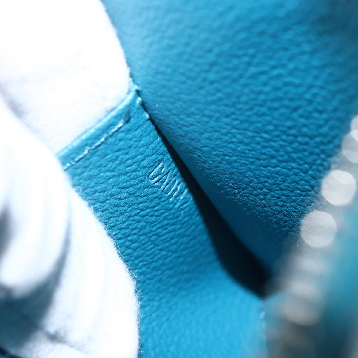 LOUIS VUITTON Epi Pochette Cosmetic Cosmetic Pouch Cyan LV Auth 158918V