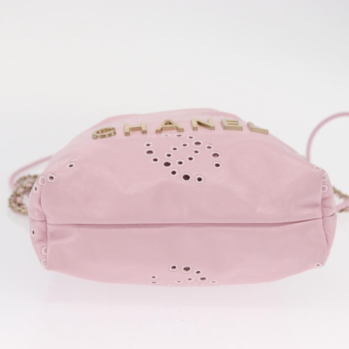 CHANEL Chain Chanel 22 Mini Shoulder Bag Calf Skin 2way Pink CC Auth 158931SM