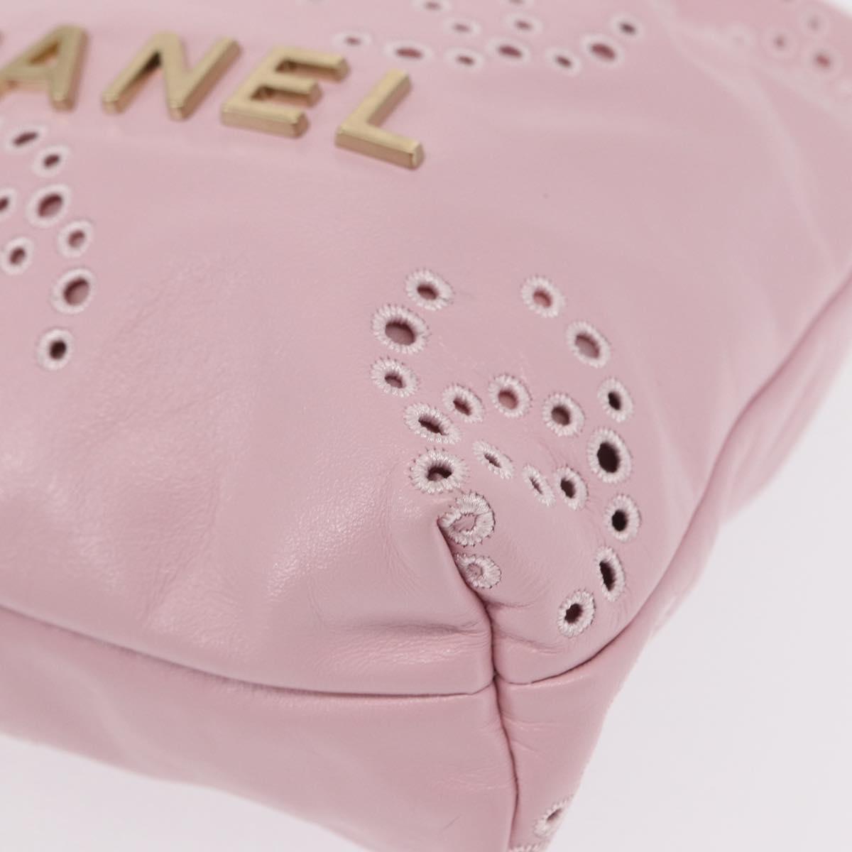 CHANEL Chain Chanel 22 Mini Shoulder Bag Calf Skin 2way Pink CC Auth 158931SM