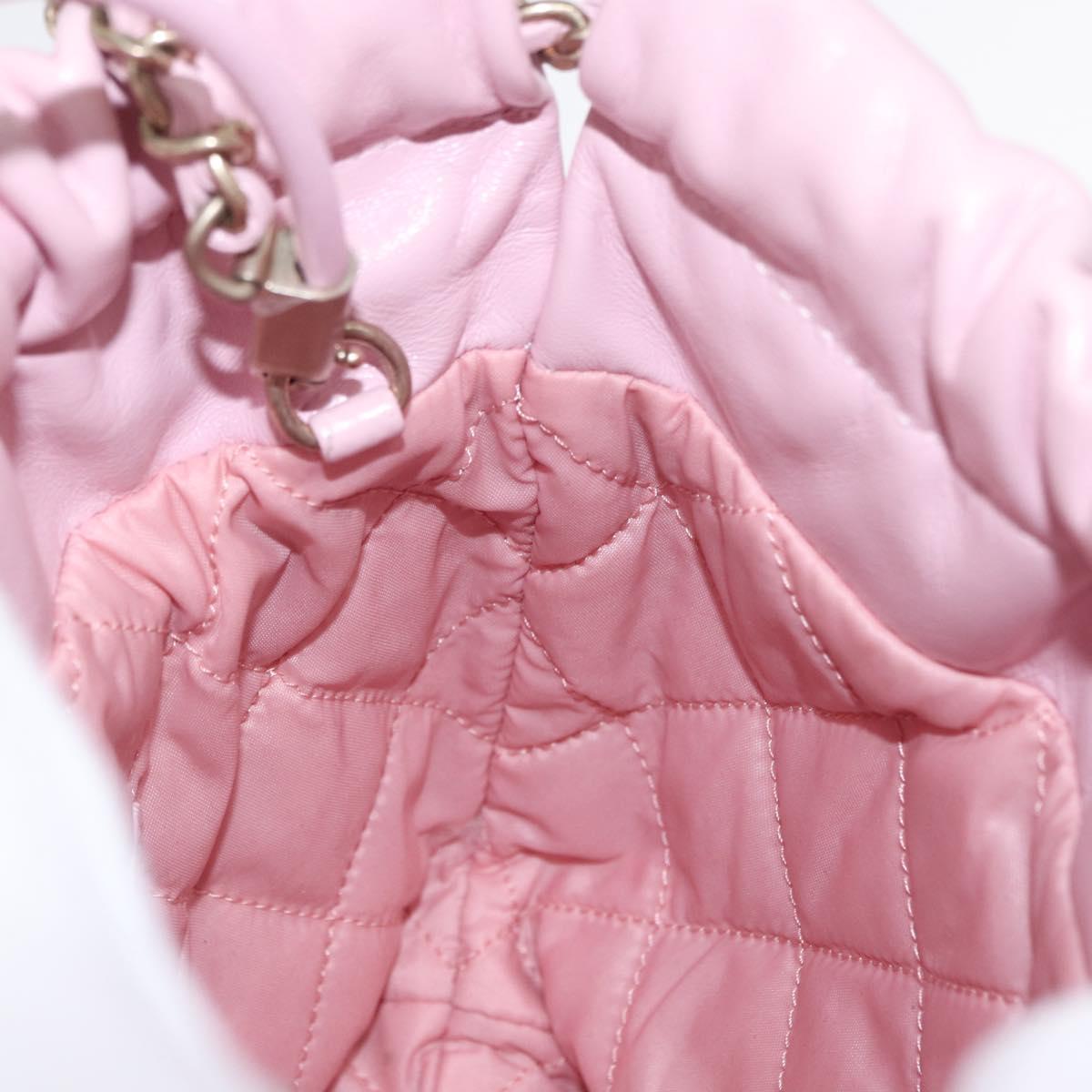 CHANEL Chain Chanel 22 Mini Shoulder Bag Calf Skin 2way Pink CC Auth 158931SM
