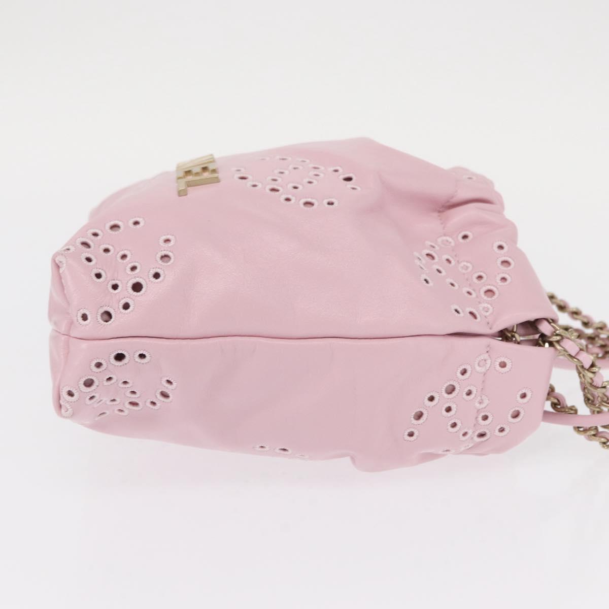 CHANEL Chain Chanel 22 Mini Shoulder Bag Calf Skin 2way Pink CC Auth 158931SM