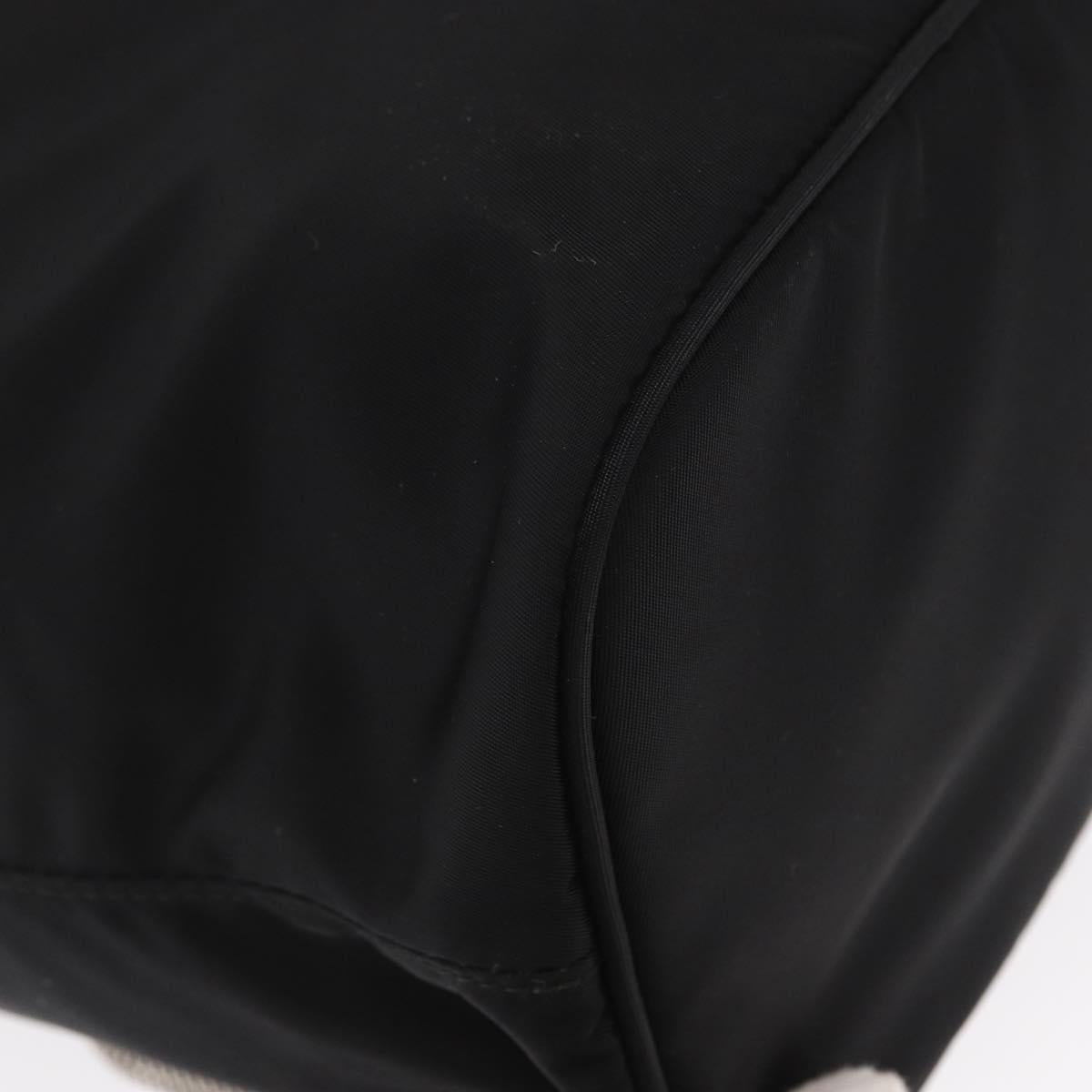 PRADA Hand Bag Nylon 2way Black Silver Auth 158945SAM